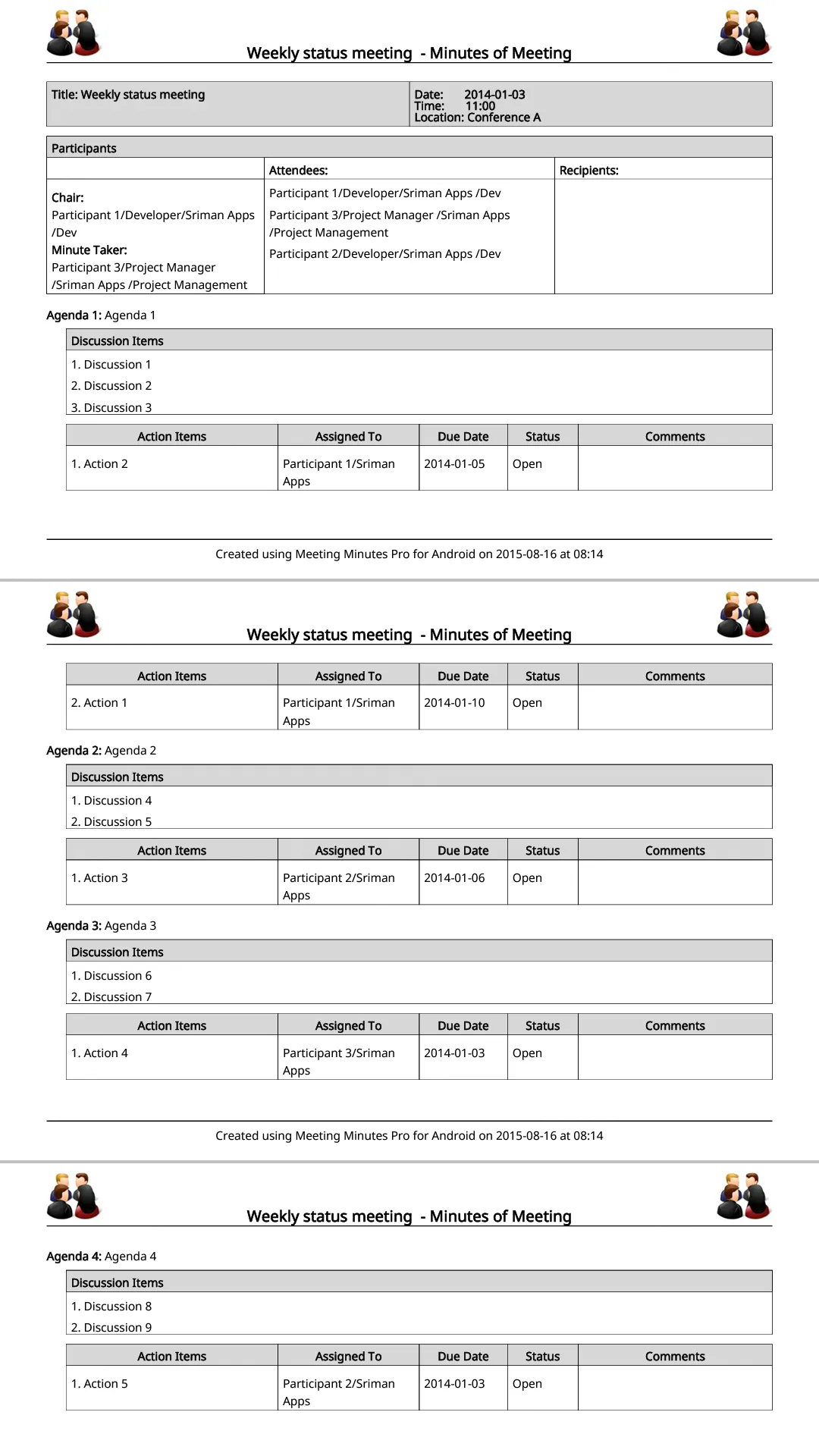 Meeting Minutes Trial | Indus Appstore | Screenshot