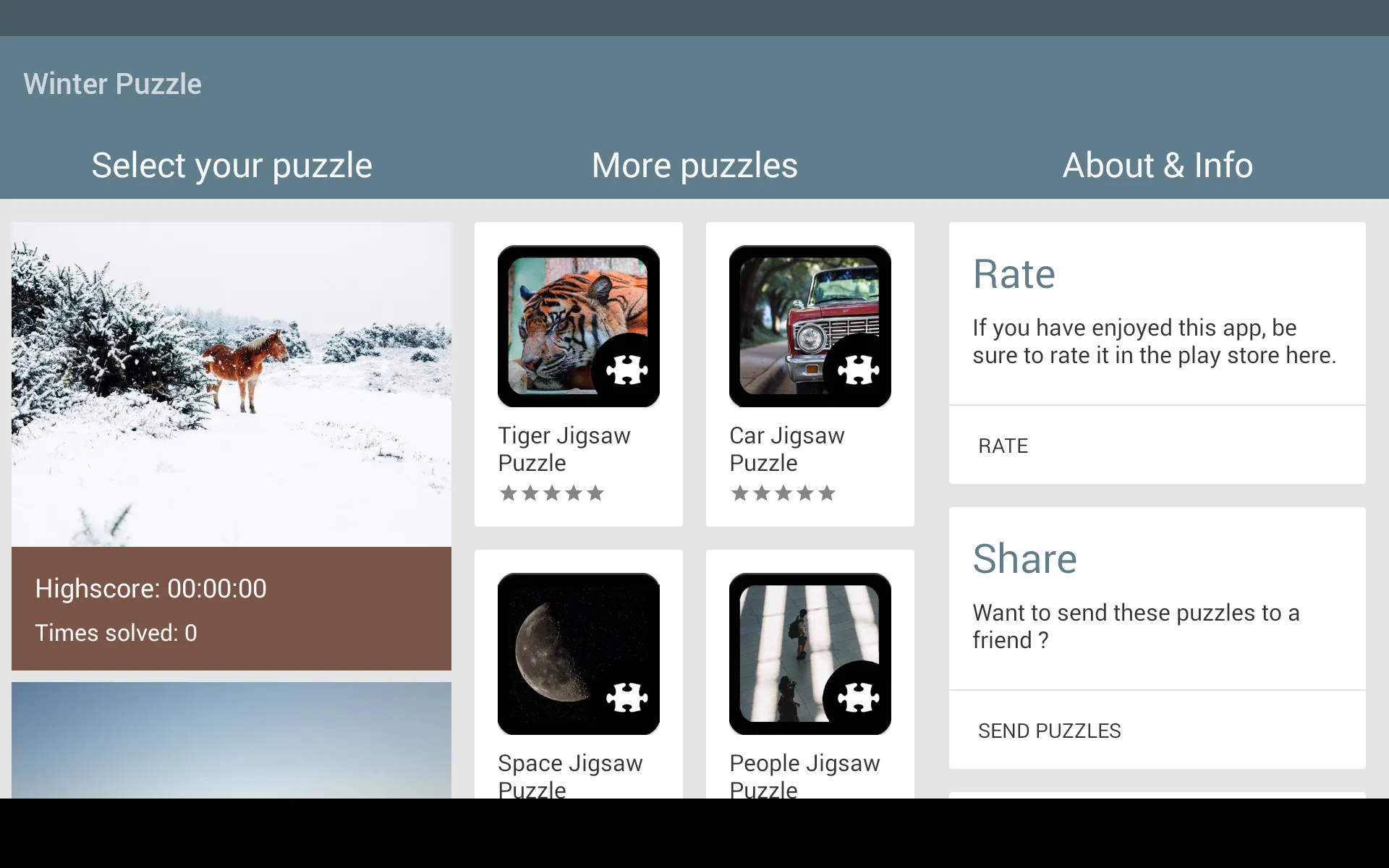 Winter puzzle | Indus Appstore | Screenshot