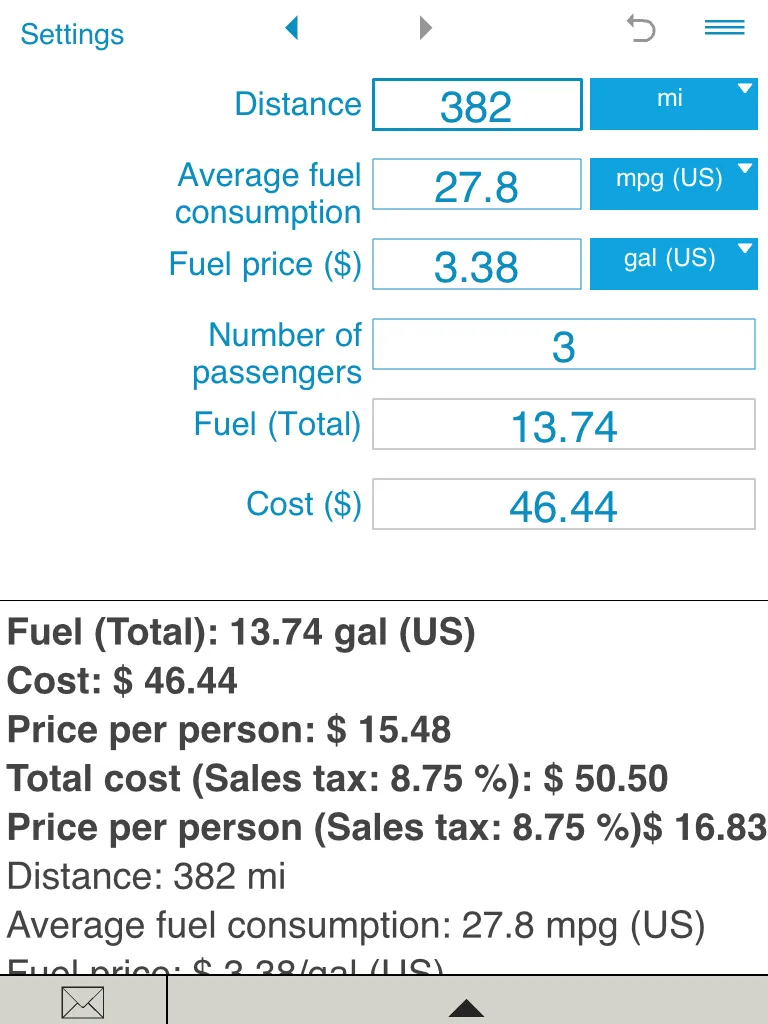 Fuel cost calculator | Indus Appstore | Screenshot