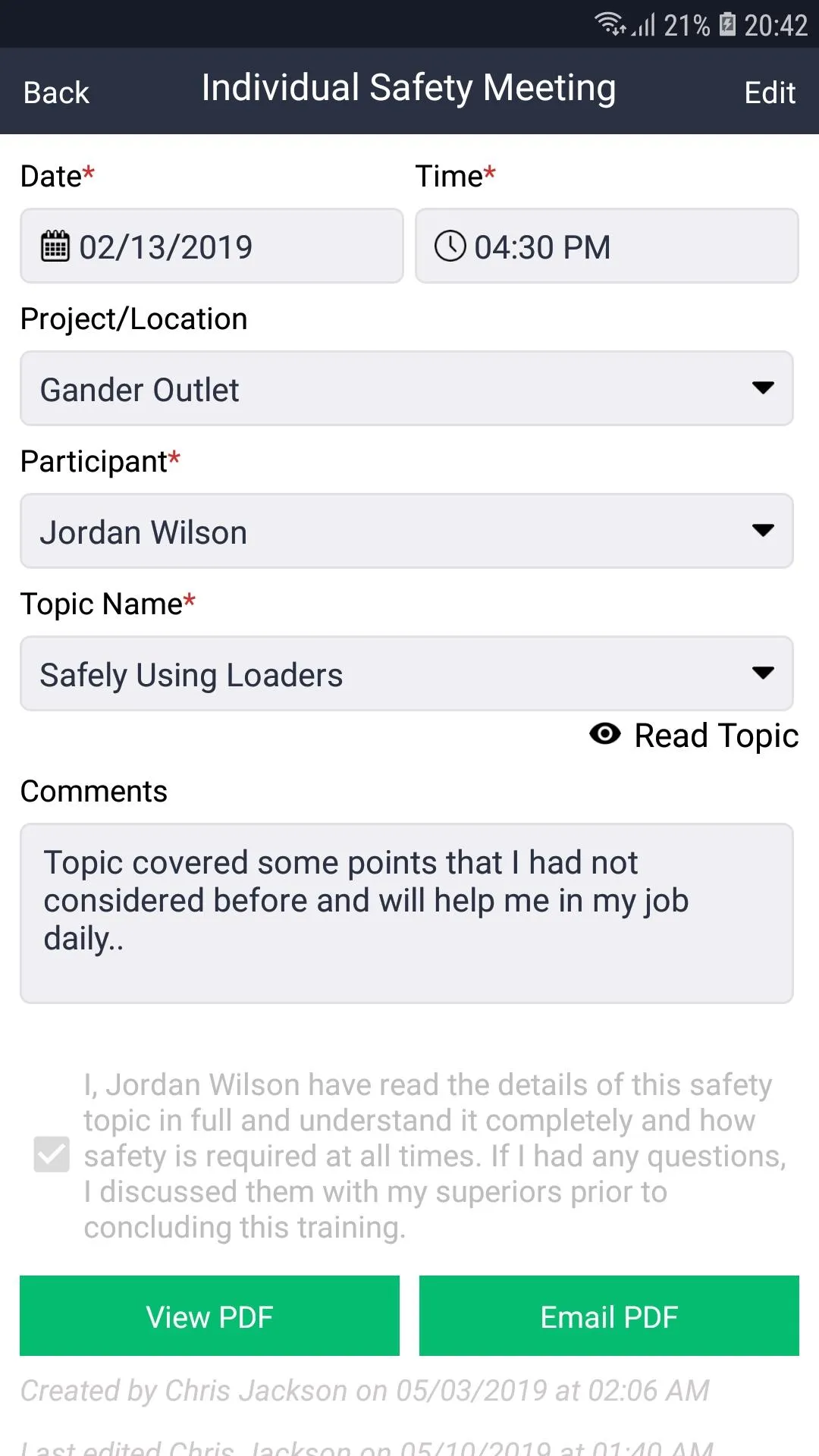 Safety Meeting Pro (Checklists | Indus Appstore | Screenshot