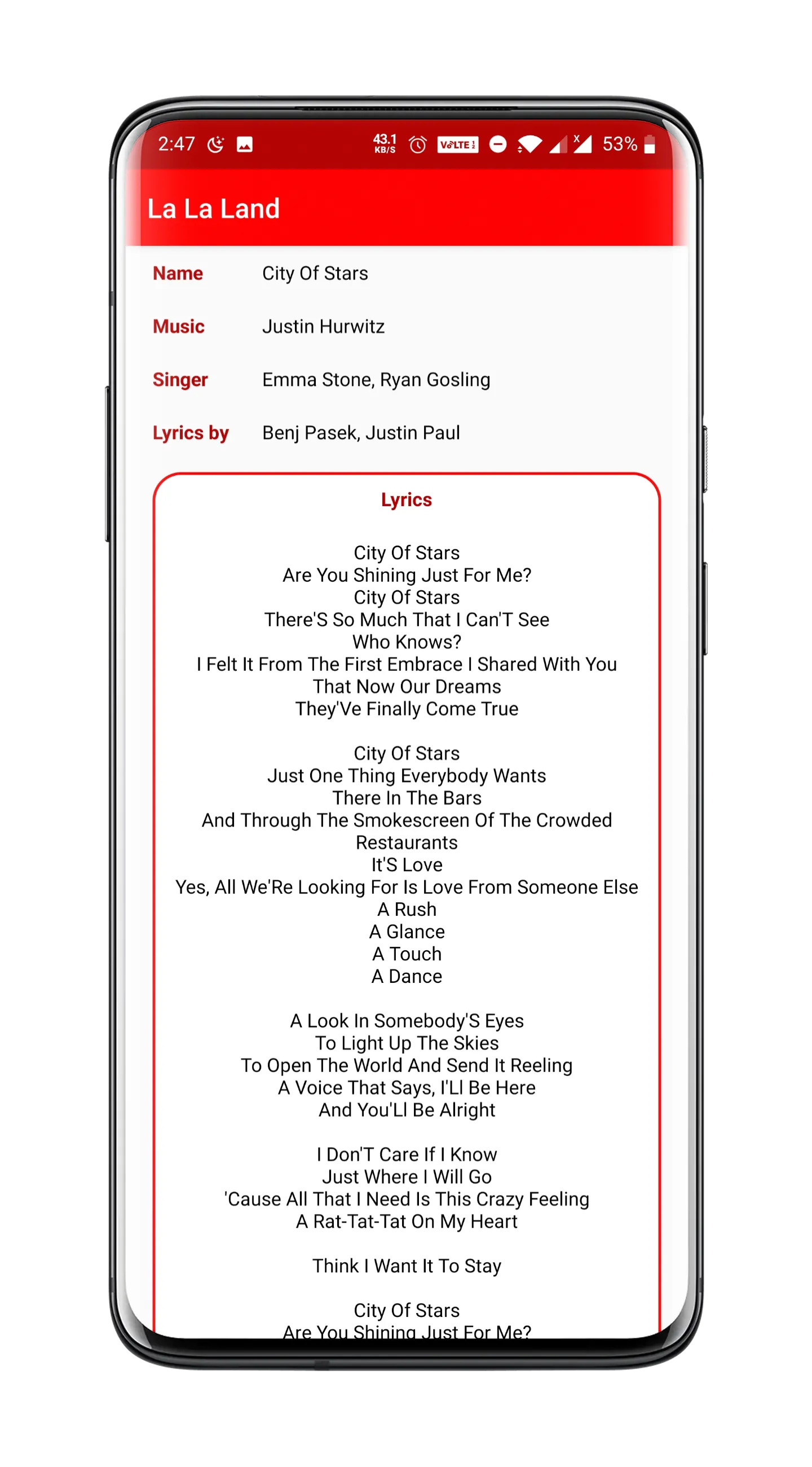 Lyrics Hub - Hindi, English, P | Indus Appstore | Screenshot