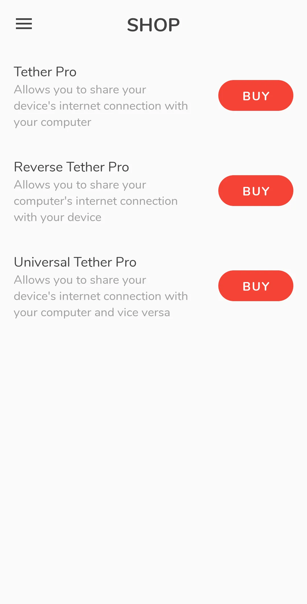 Tetrd: USB Universal Tethering | Indus Appstore | Screenshot