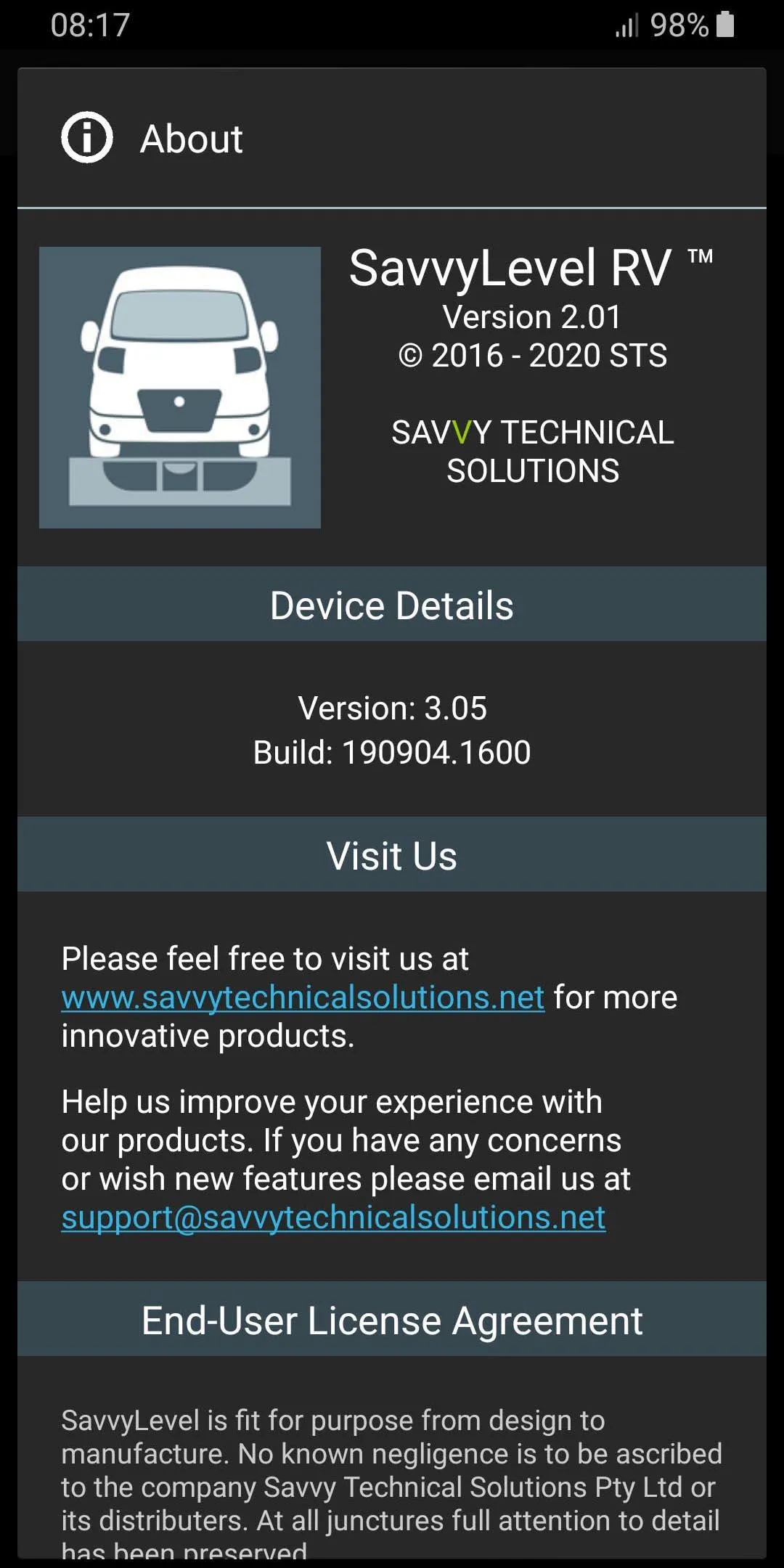 SavvyLevel RV | Indus Appstore | Screenshot