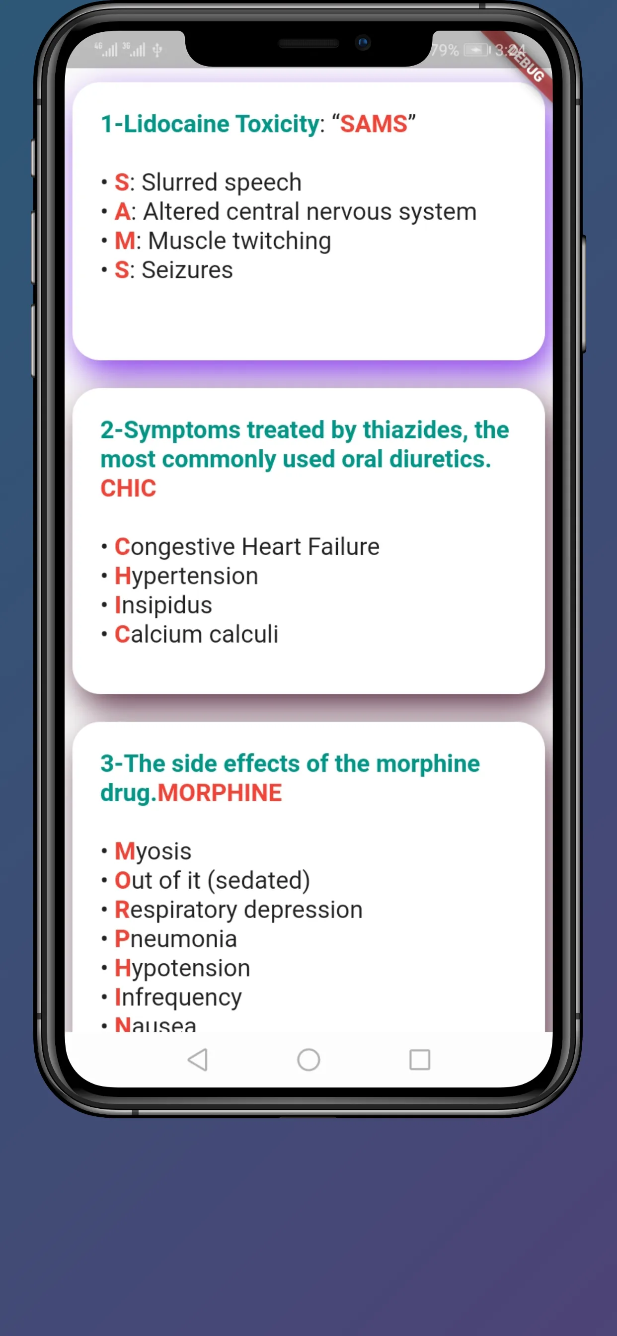 Nursing Mnemonics cards | Indus Appstore | Screenshot