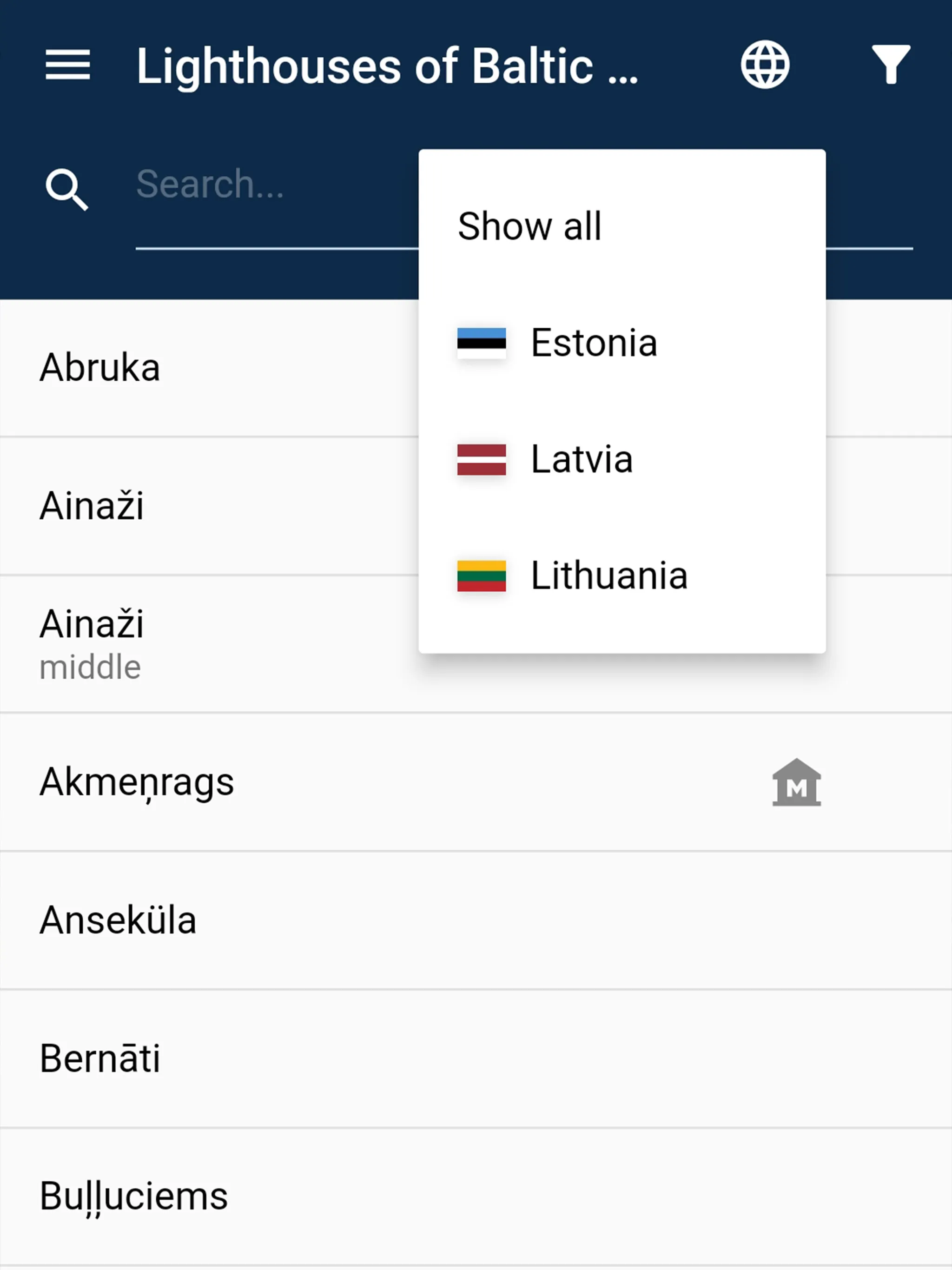 Lighthouses of Baltic States | Indus Appstore | Screenshot