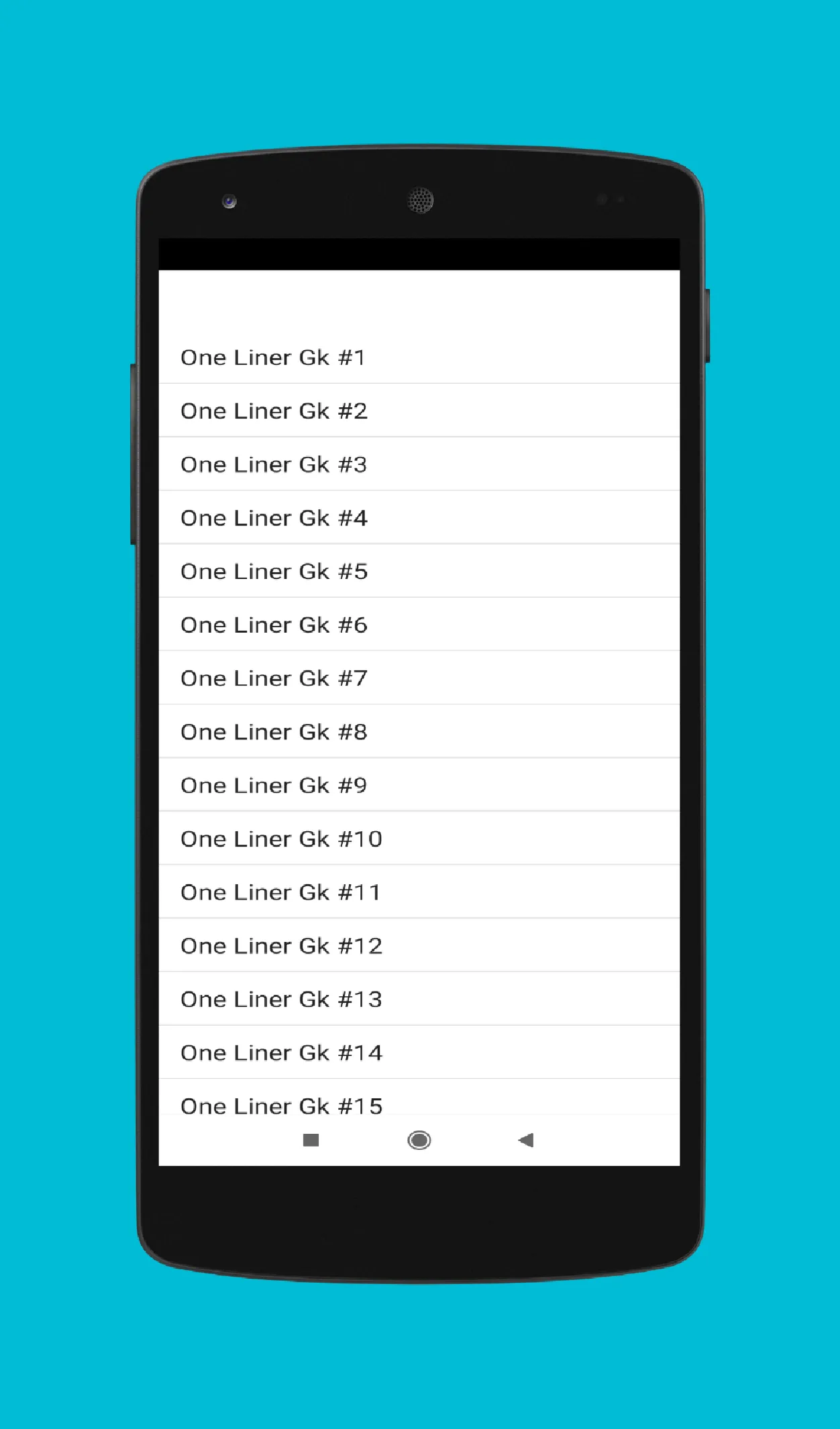 one liner gk | Indus Appstore | Screenshot