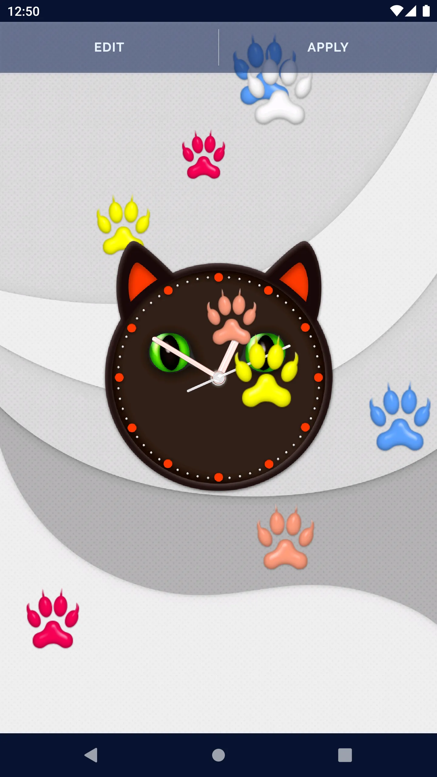 Cute Kitty Clock Wallpaper | Indus Appstore | Screenshot