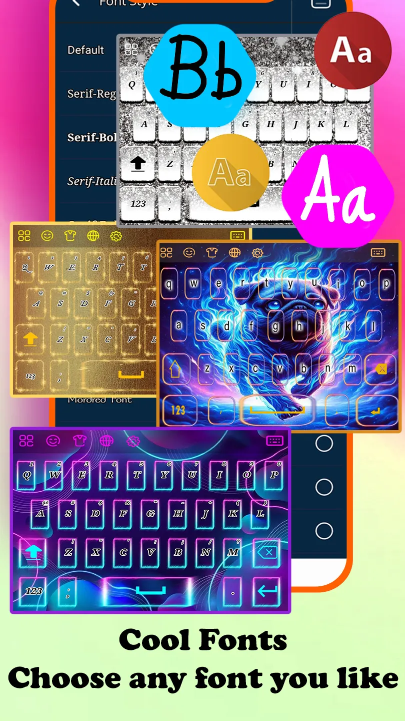 Cute pug dog keyboard | Indus Appstore | Screenshot