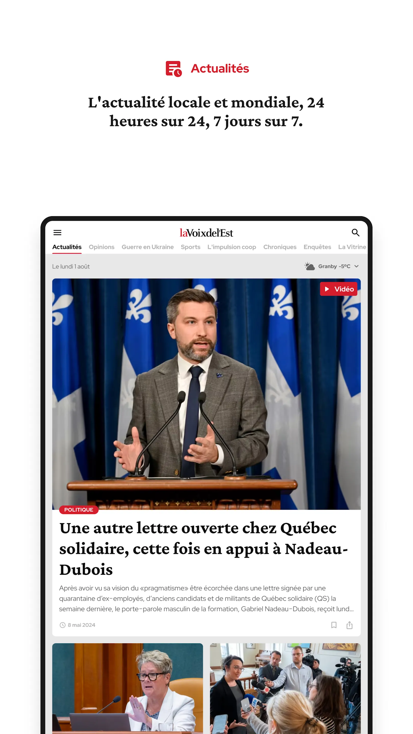 La Voix de l'Est | Indus Appstore | Screenshot