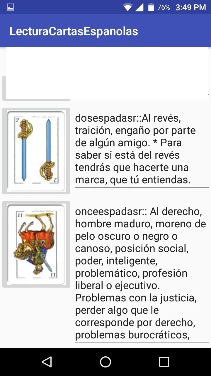 Lectura de Cartas Españolas | Indus Appstore | Screenshot