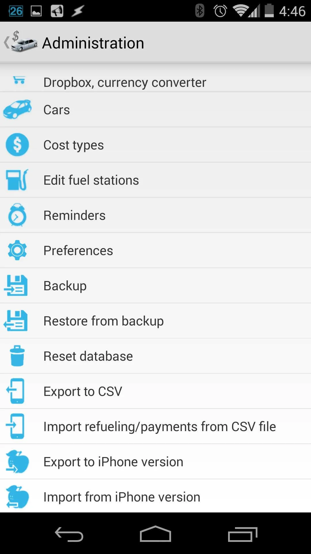 Car-costs and fuel log | Indus Appstore | Screenshot