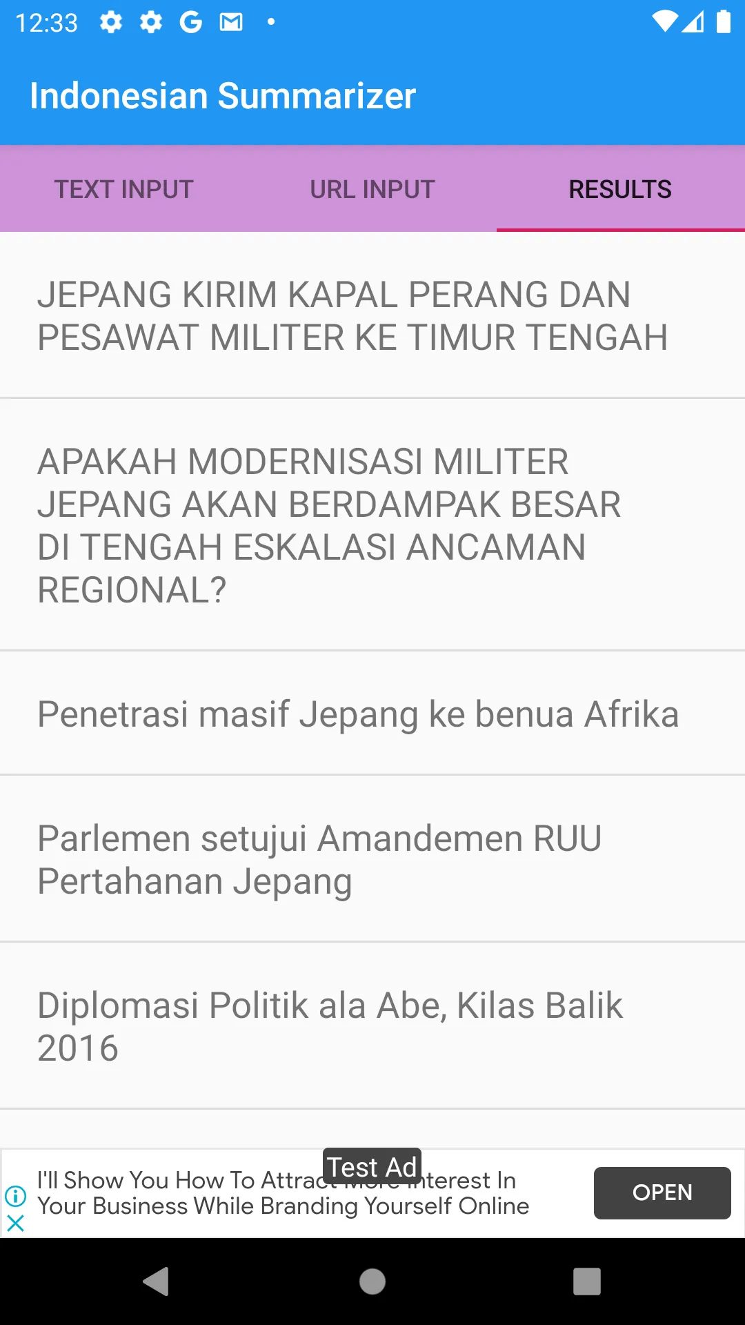 Indonesian Text Summarizer | Indus Appstore | Screenshot