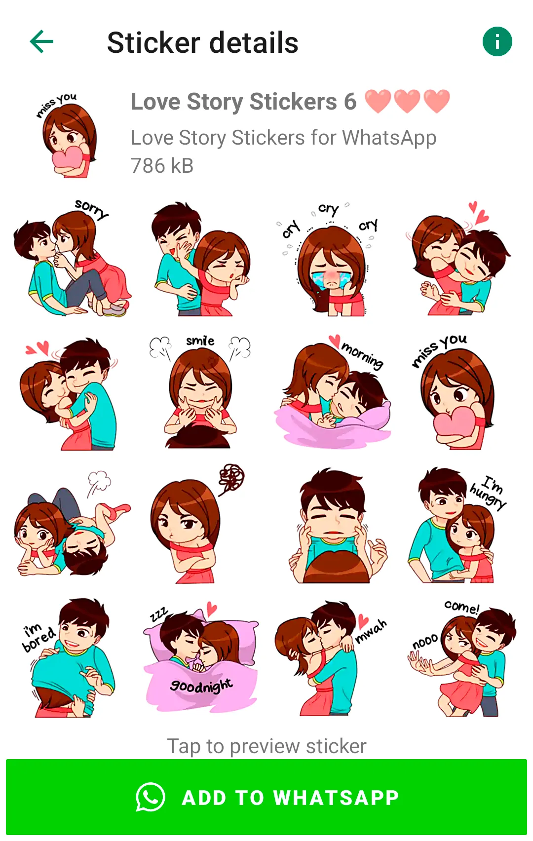 Love Story Stickers WASticker | Indus Appstore | Screenshot