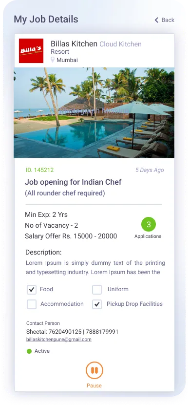 Hotel Jobber Employer | Indus Appstore | Screenshot