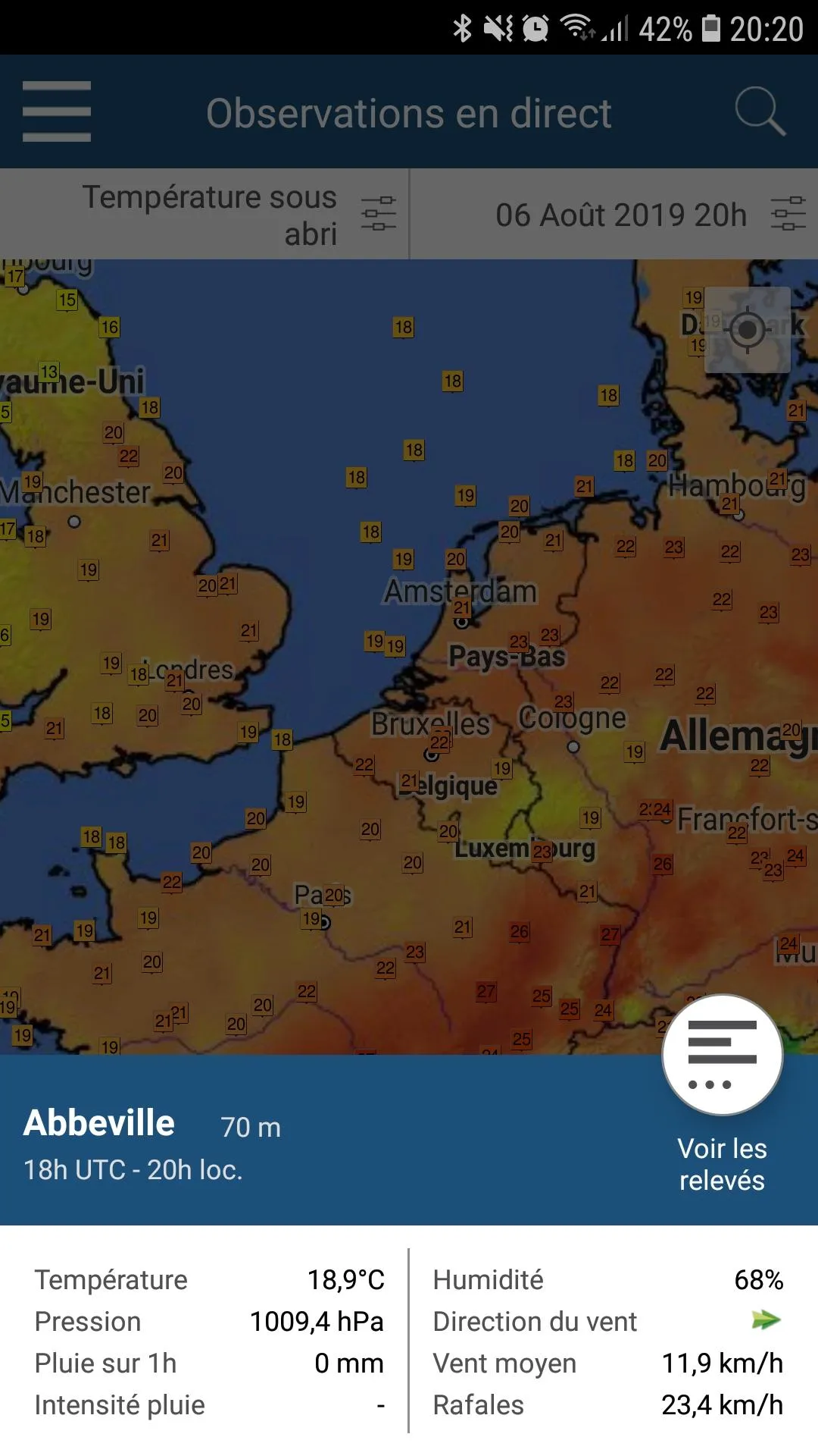 Infoclimat - live weather | Indus Appstore | Screenshot