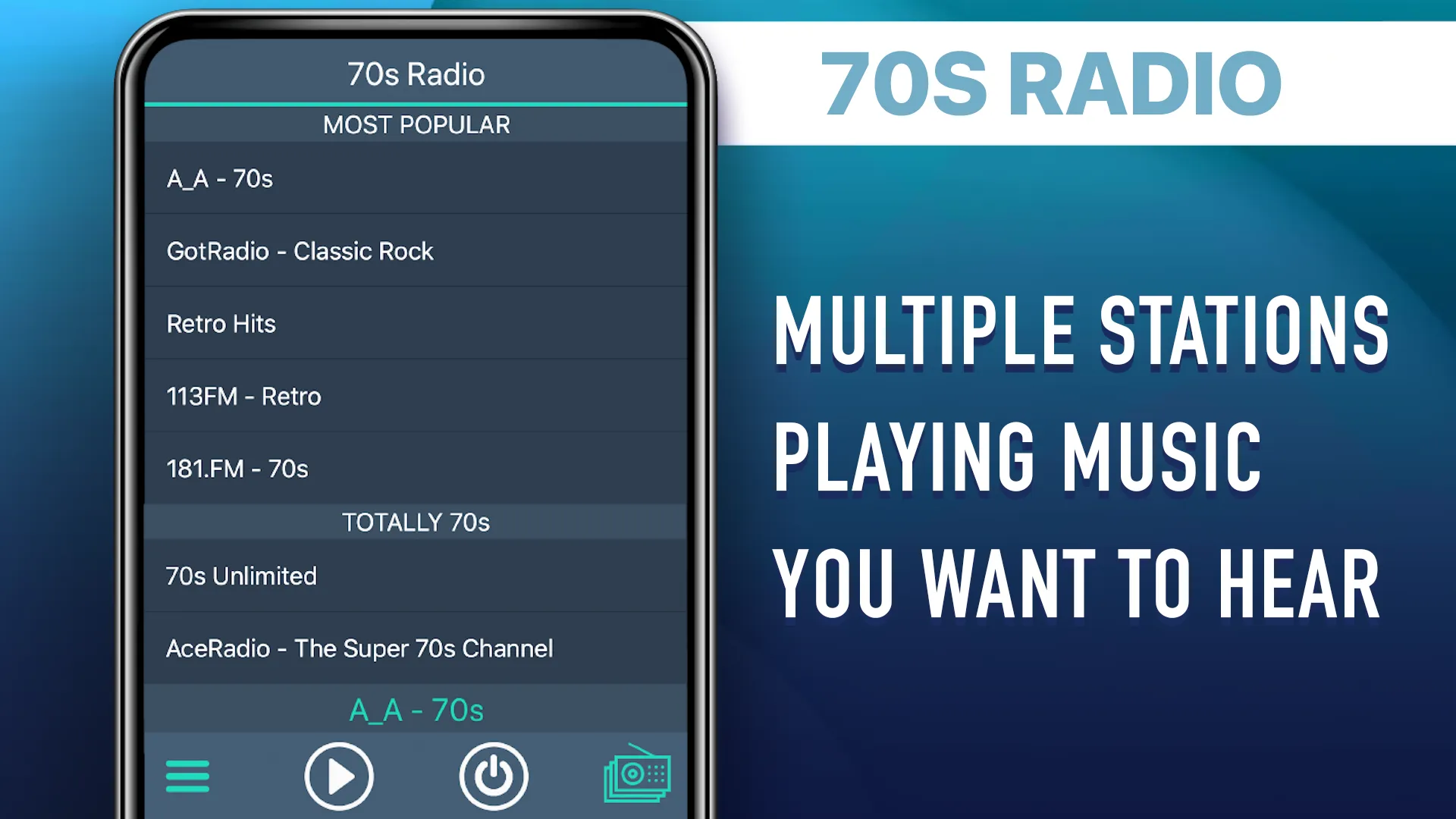 70s Radio Favorites | Indus Appstore | Screenshot