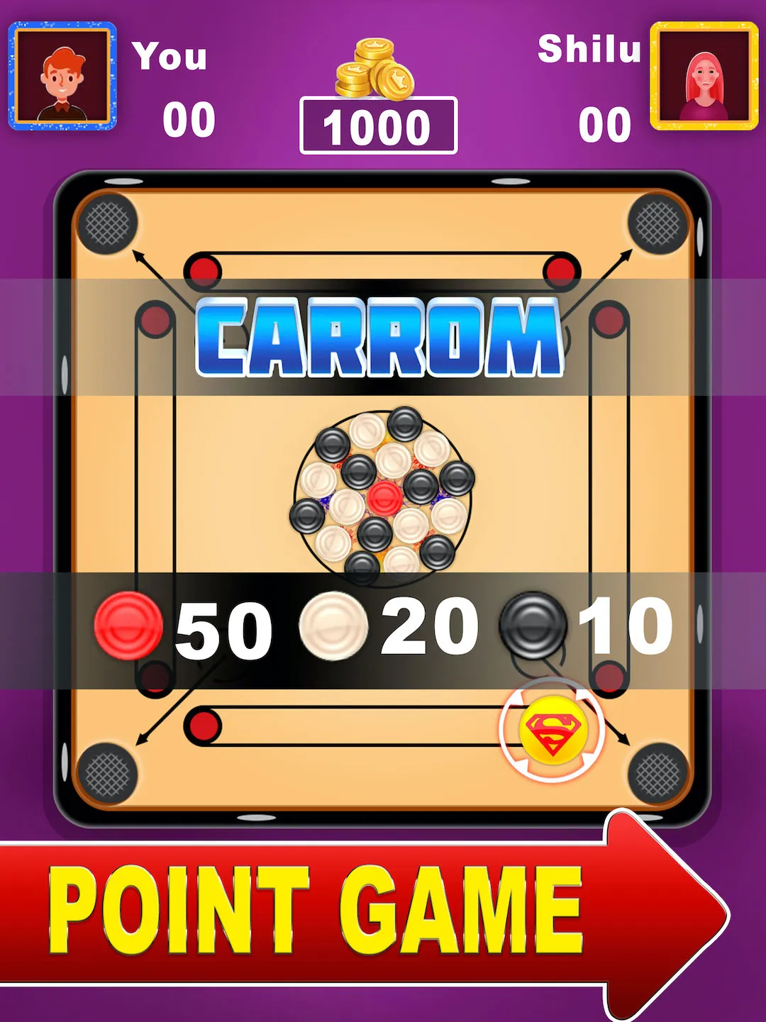 Carrom Disc Pool Board Game | Indus Appstore | Screenshot