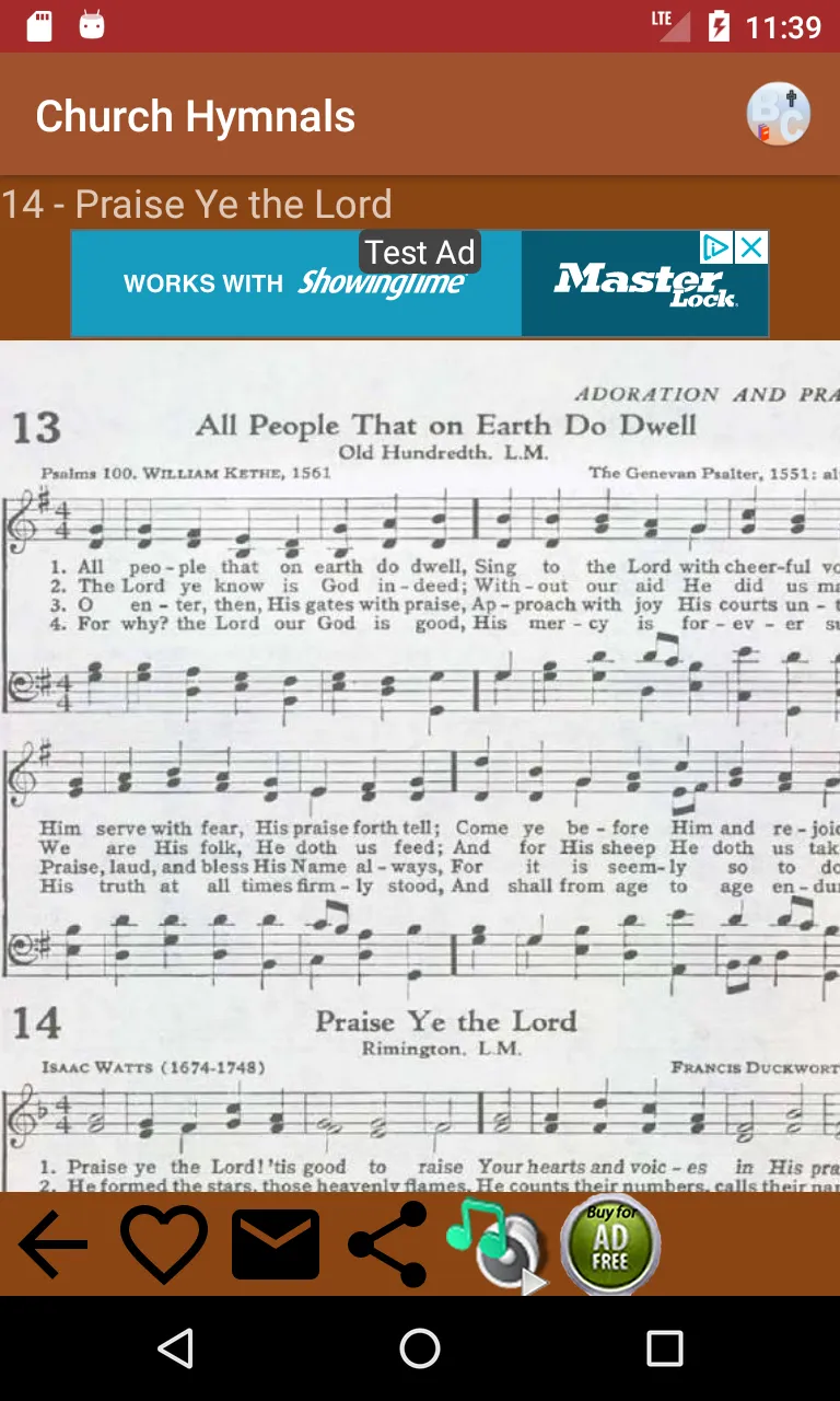 The Church Hymnal | Indus Appstore | Screenshot