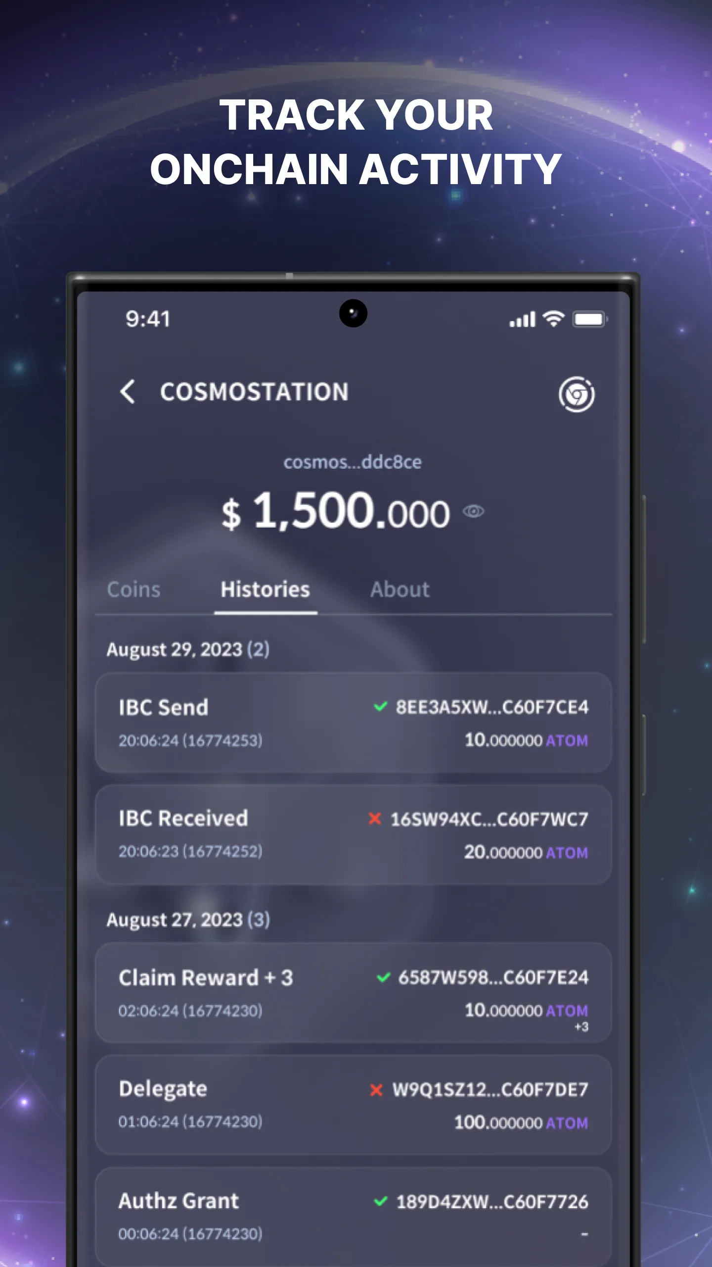 Cosmostation Interchain Wallet | Indus Appstore | Screenshot