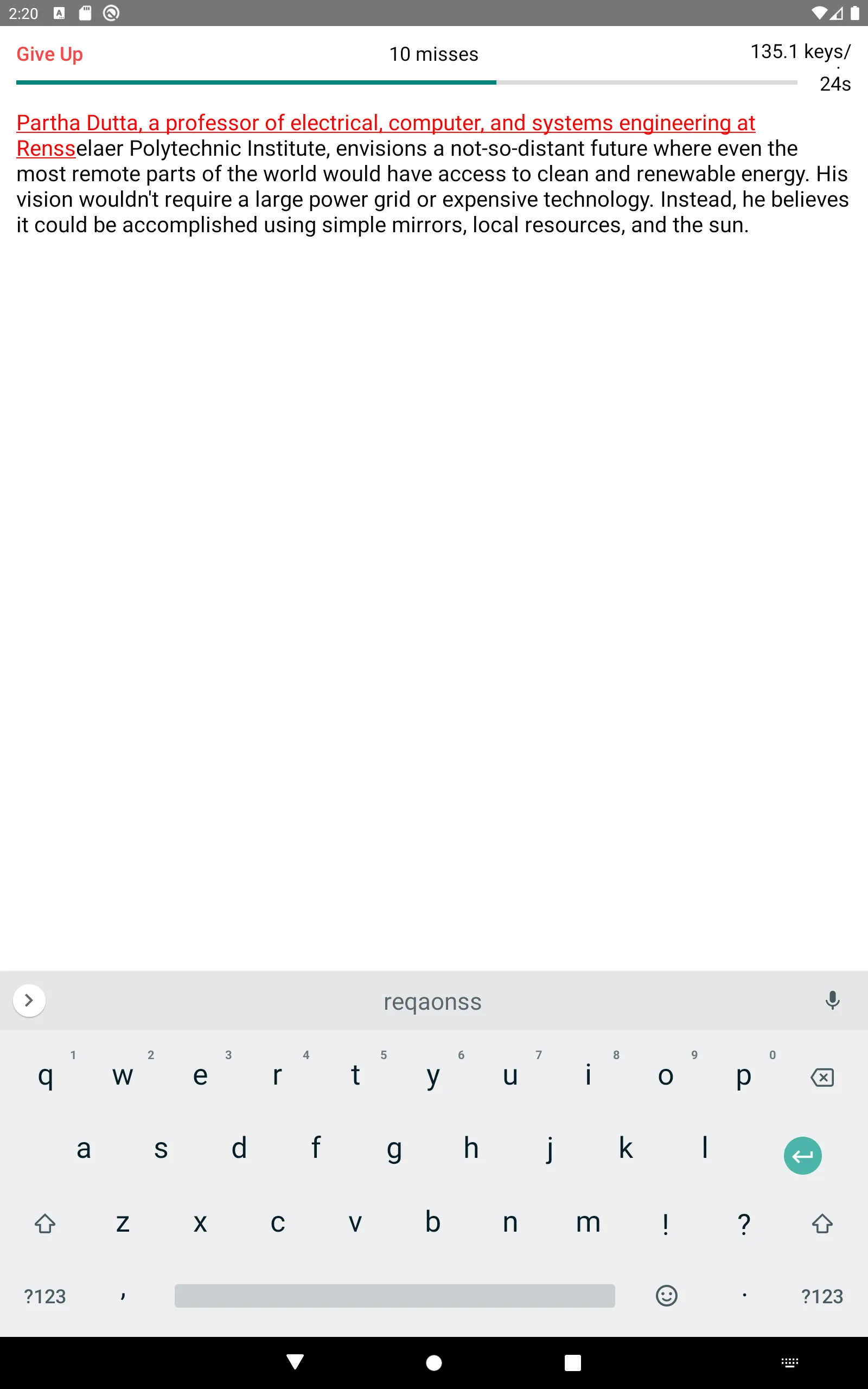 News Typing - Typing with news | Indus Appstore | Screenshot