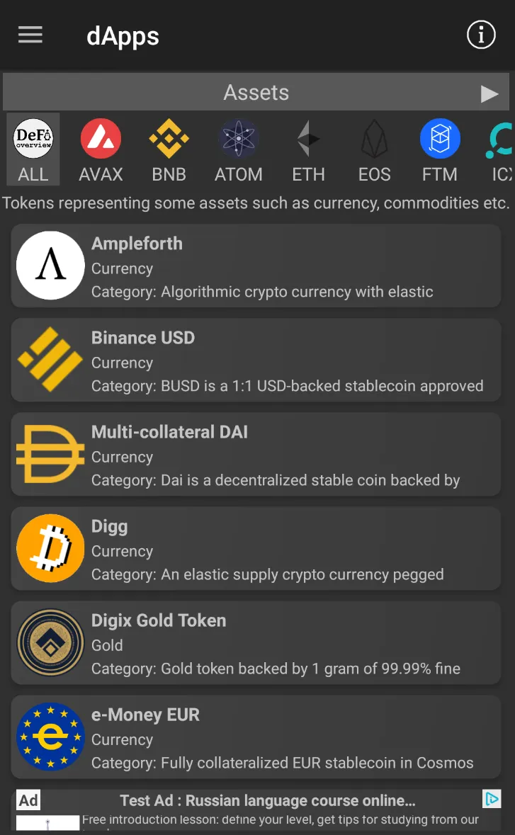 DeFi Overview | Indus Appstore | Screenshot