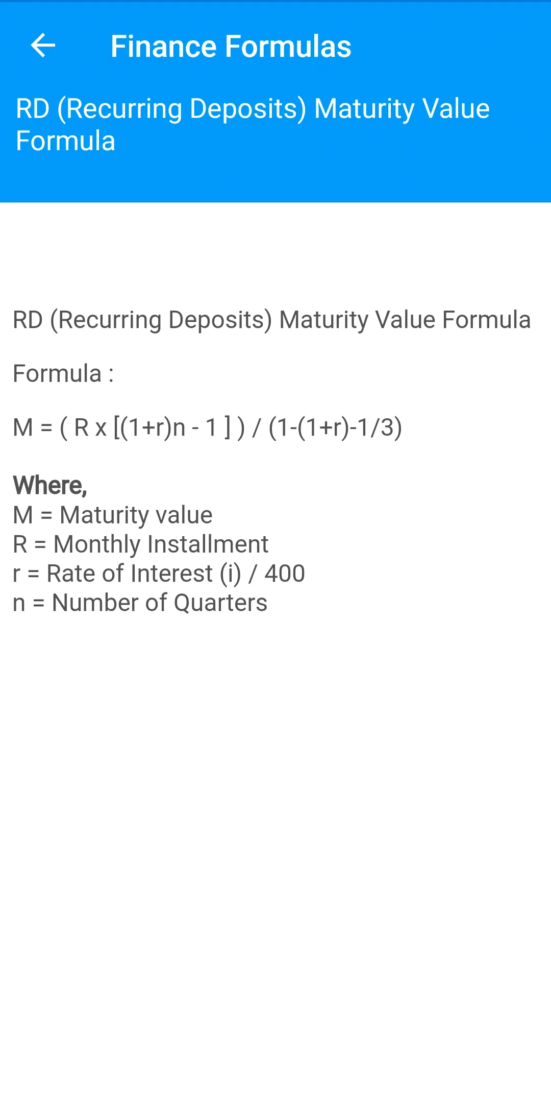 Accounting Formulas | Indus Appstore | Screenshot