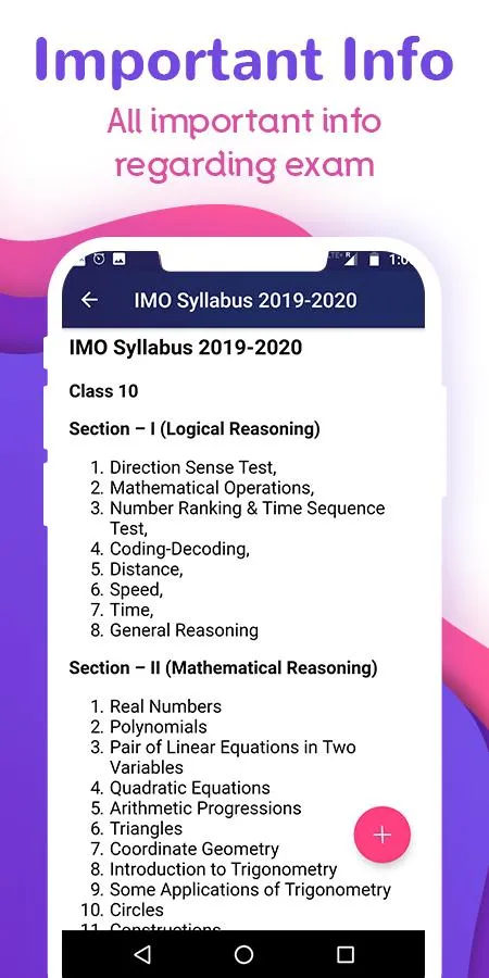 IMO 2025 : Class 10th to 6th | Indus Appstore | Screenshot