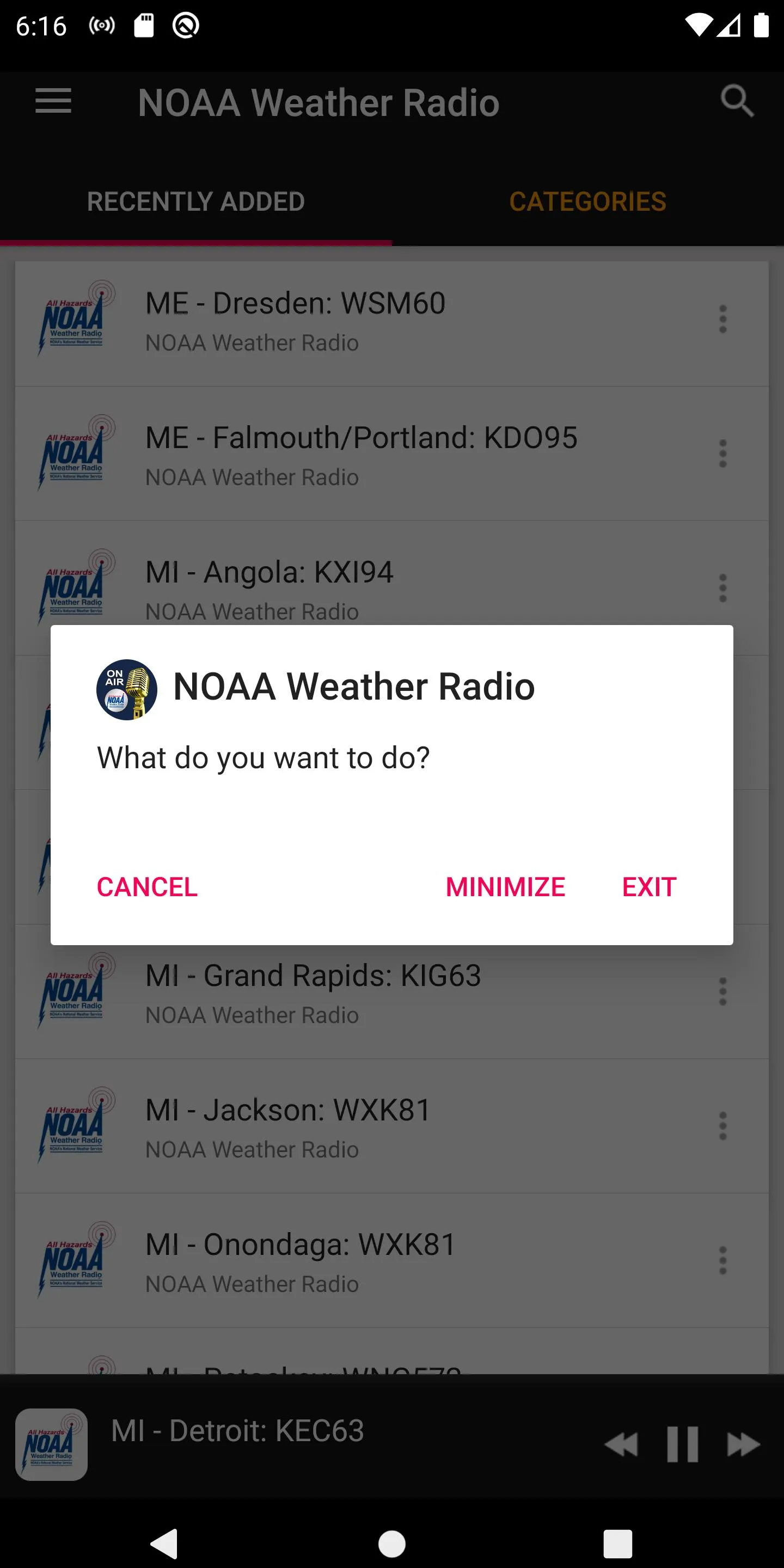 NOAA Weather Radio Stations | Indus Appstore | Screenshot