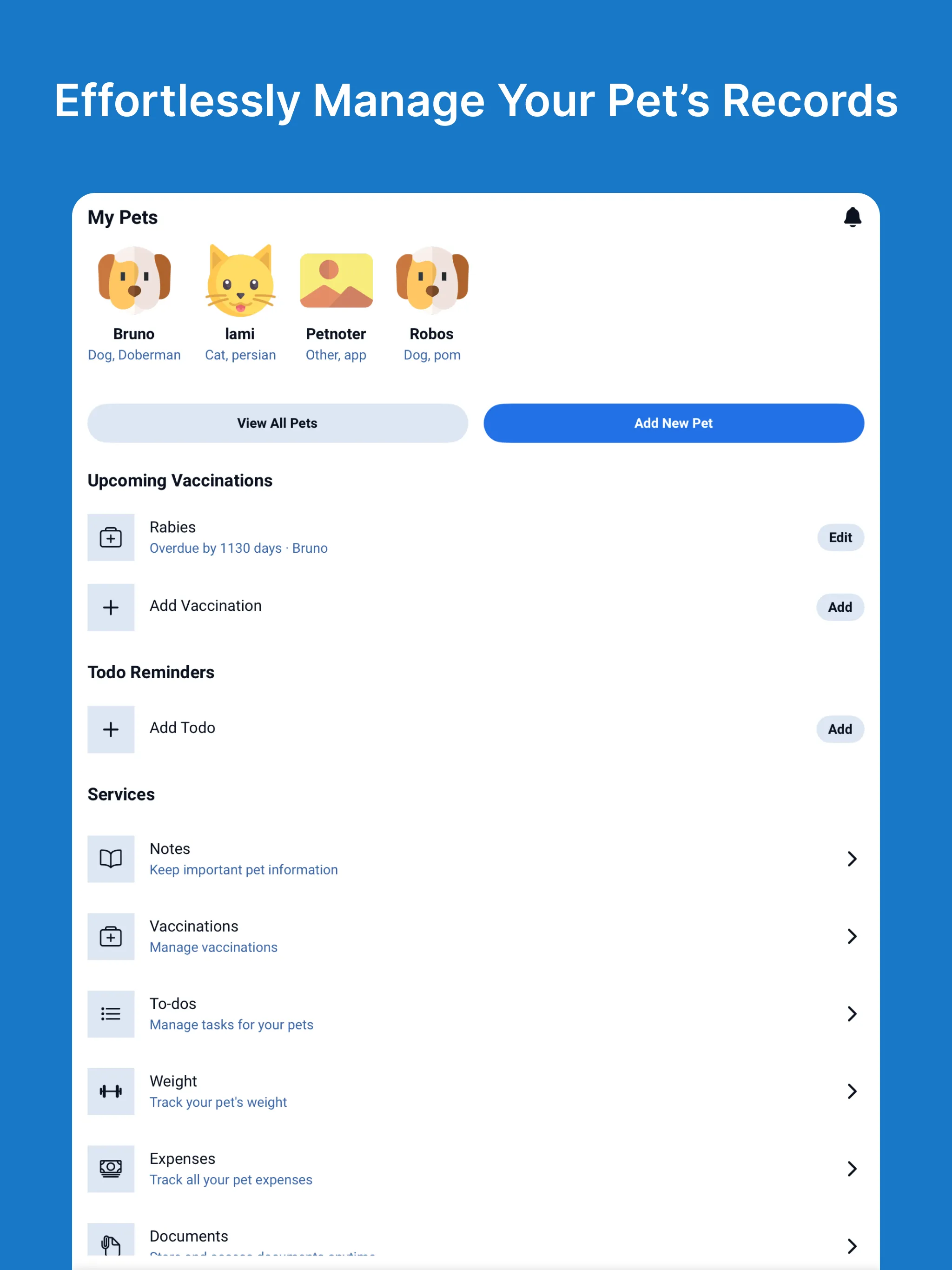 PetNoter: Pet Health Tracker | Indus Appstore | Screenshot
