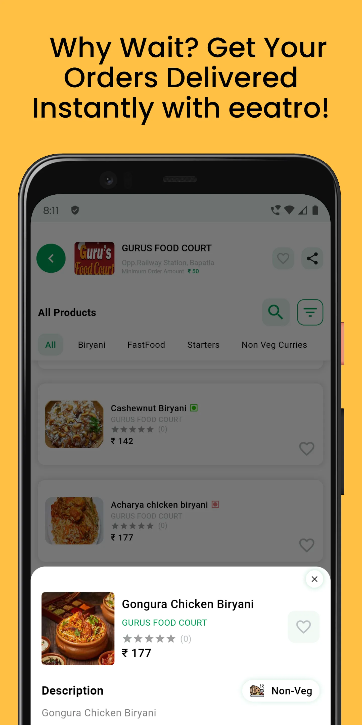 eeatro : Food Delivery | Indus Appstore | Screenshot