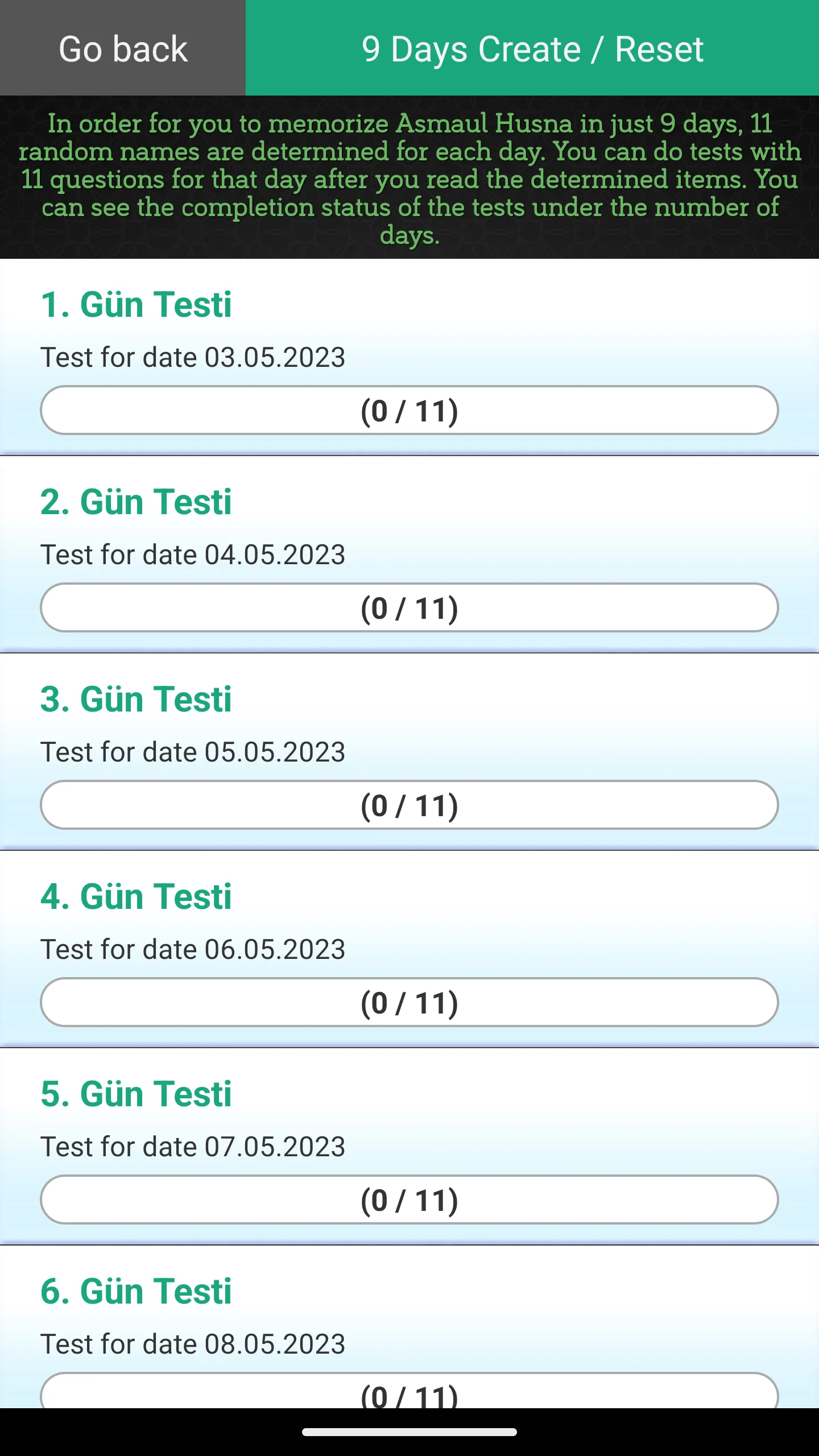 Asmaul Husna Memorization Test | Indus Appstore | Screenshot