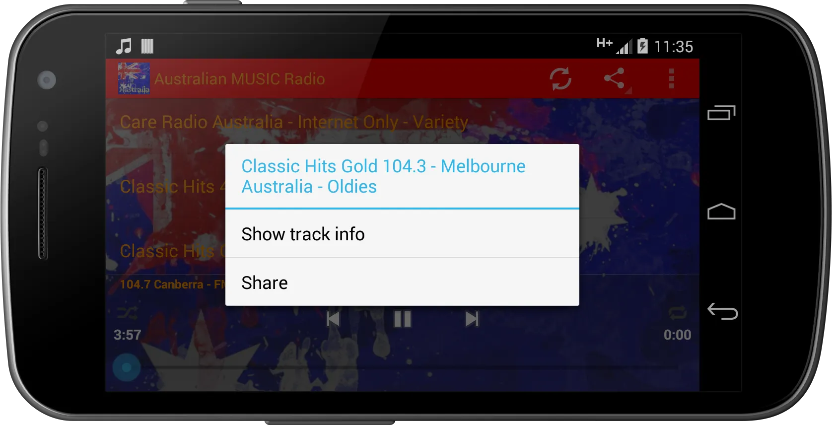 Australia MUSIC Radio | Indus Appstore | Screenshot