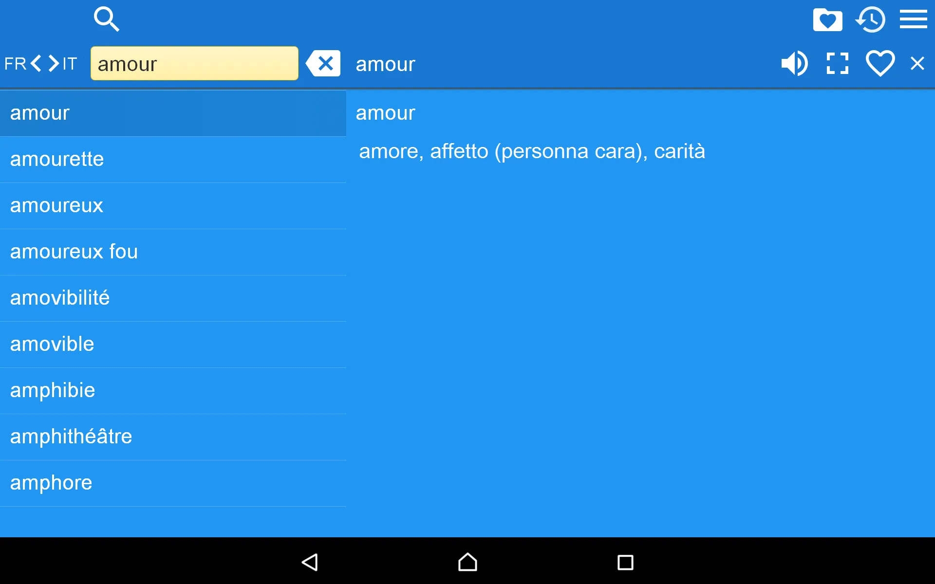 French Italian Dictionary | Indus Appstore | Screenshot