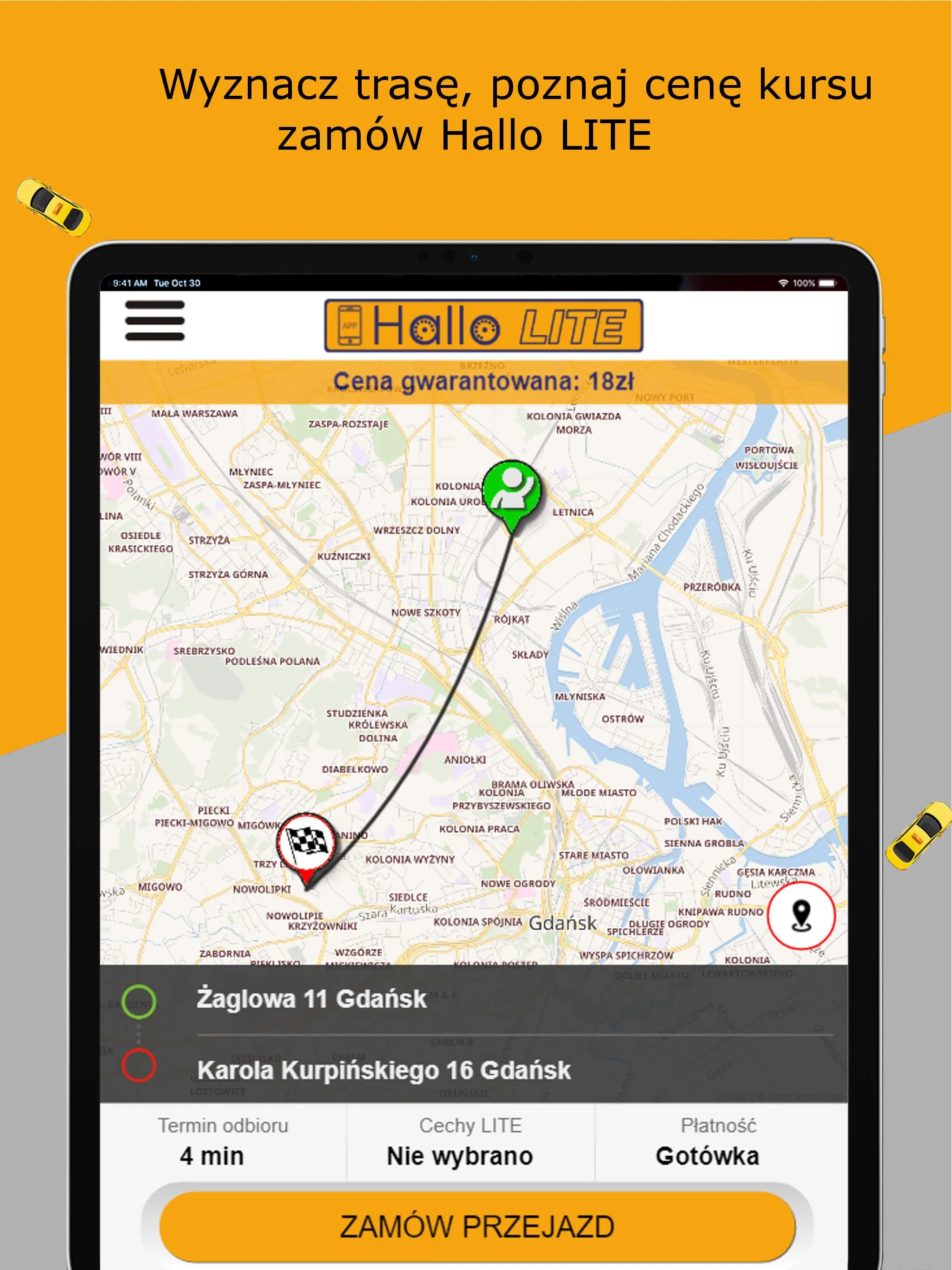 Hallo Taxi Gdańsk LITE | Indus Appstore | Screenshot