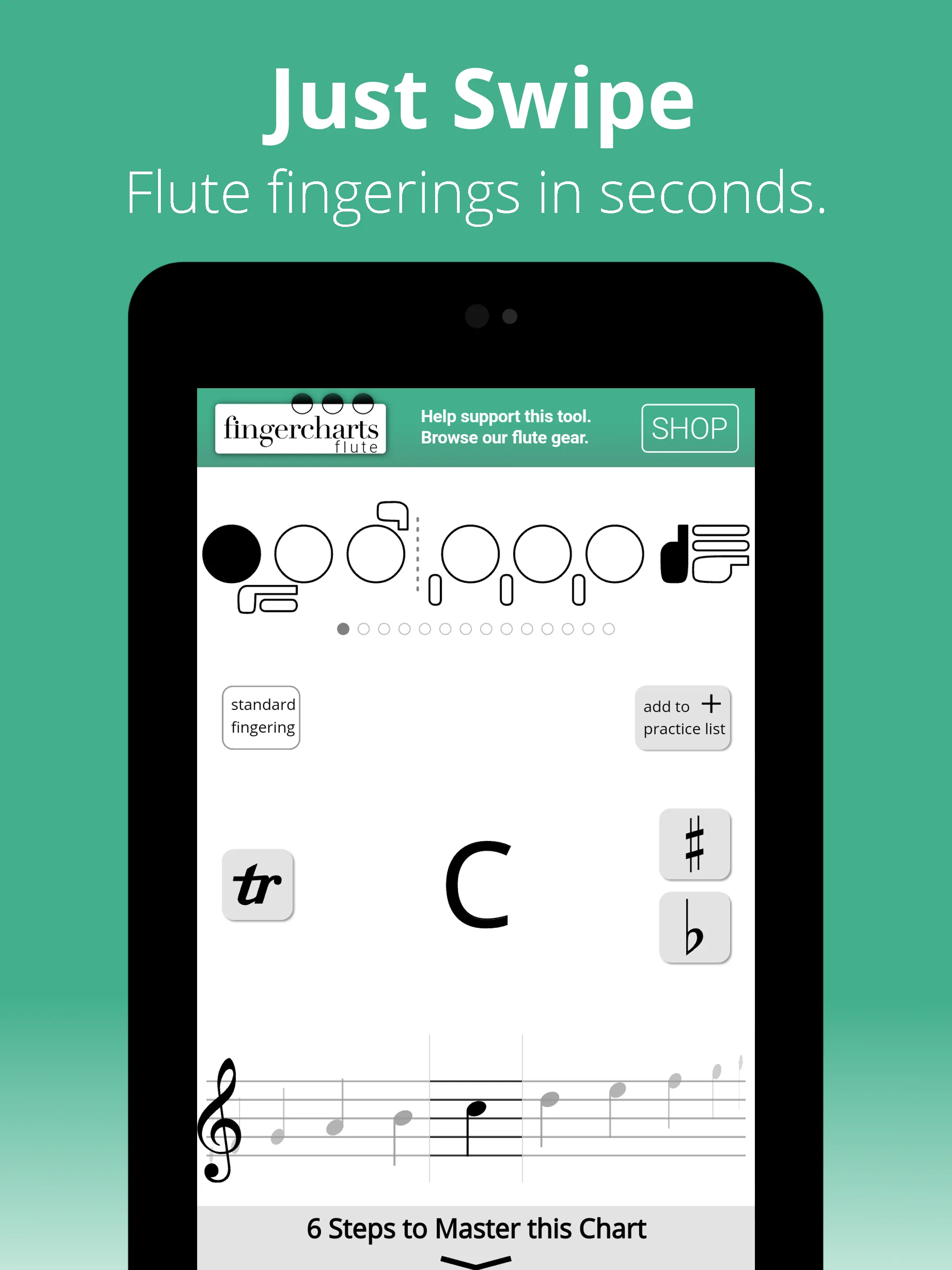 Complete Fingerings for Flute | Indus Appstore | Screenshot