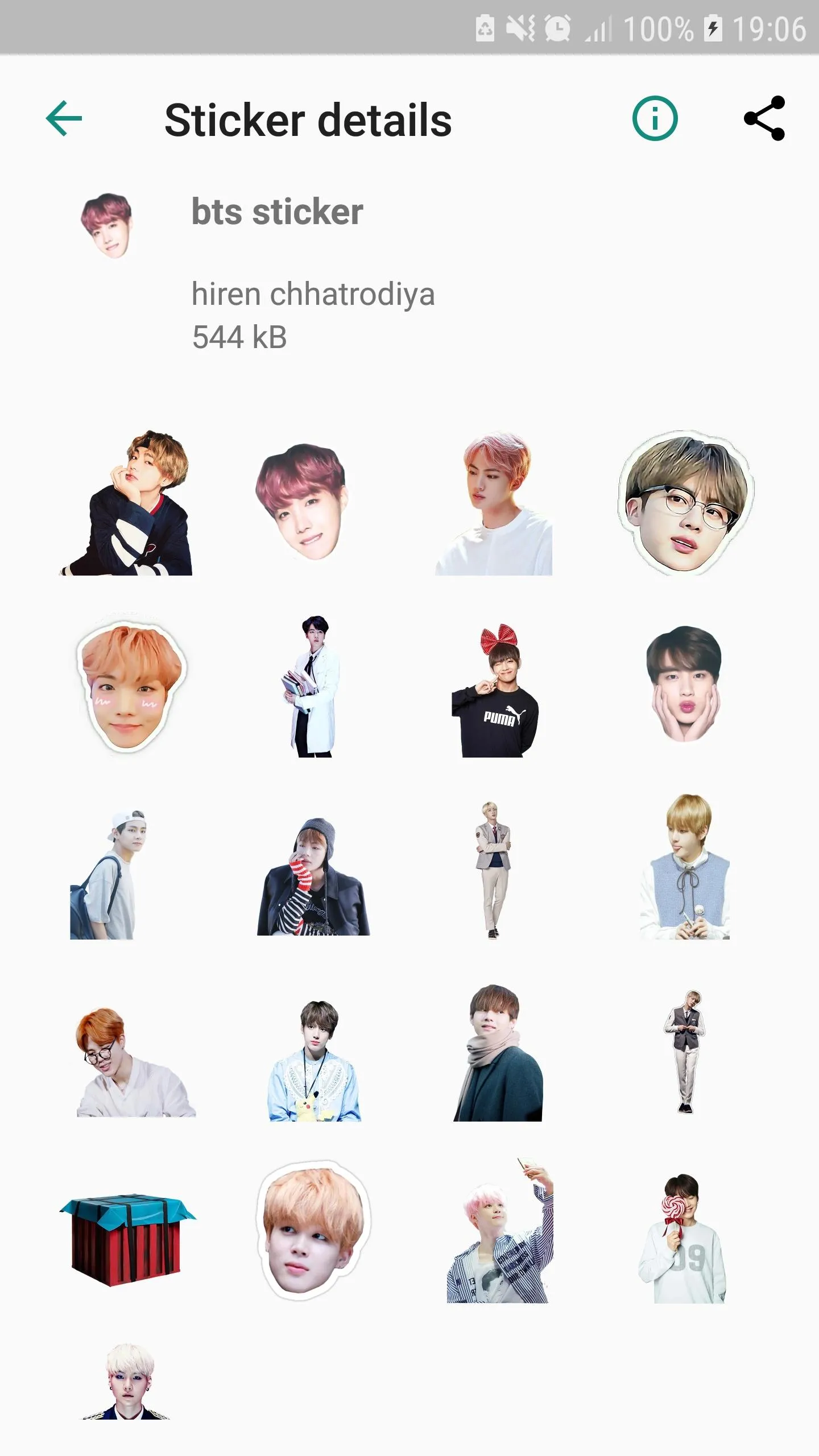 WAStickers -BTS kpop Stickers | Indus Appstore | Screenshot