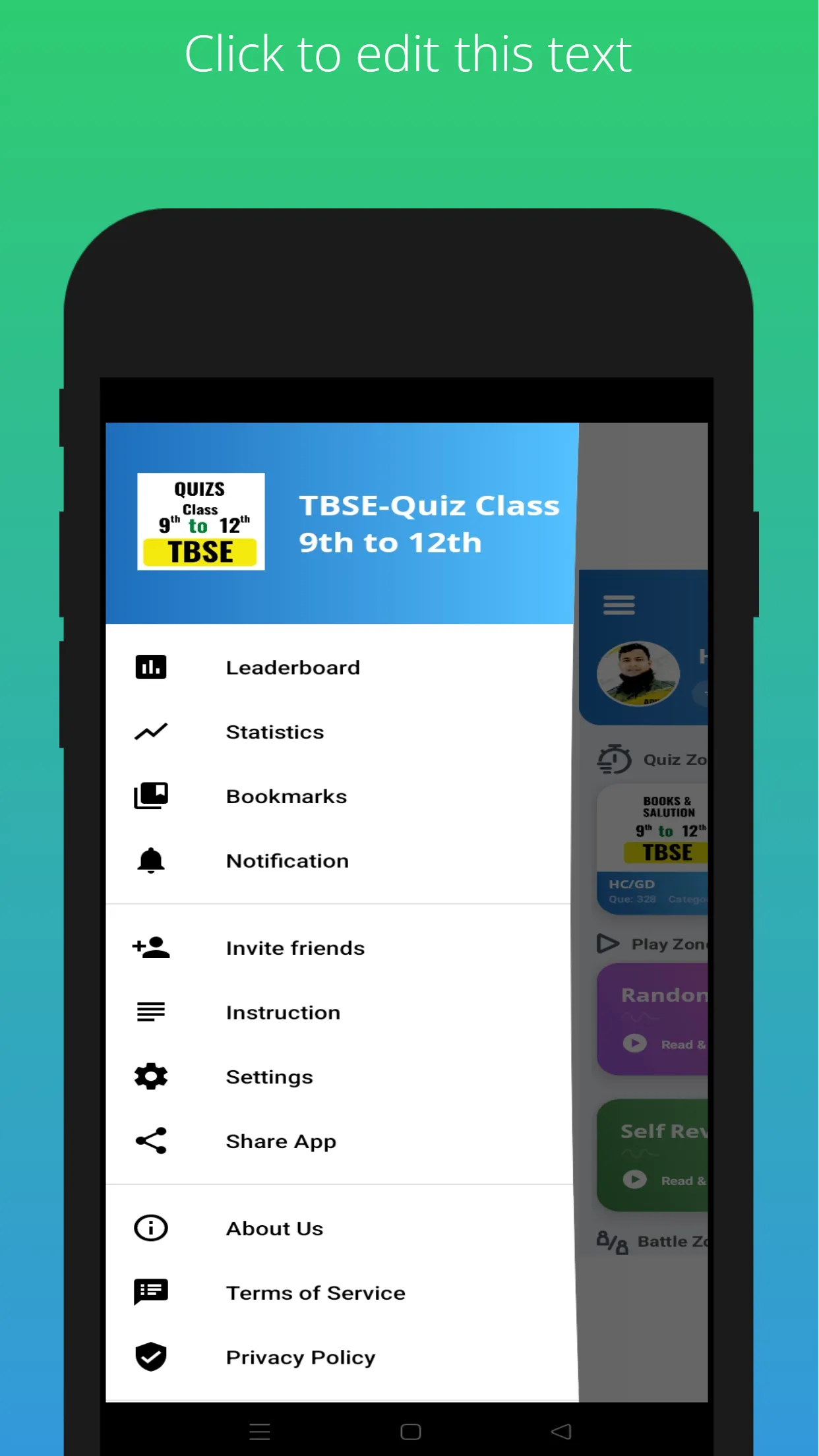 QUIZS- TBSE 9TH TO 12TH | Indus Appstore | Screenshot