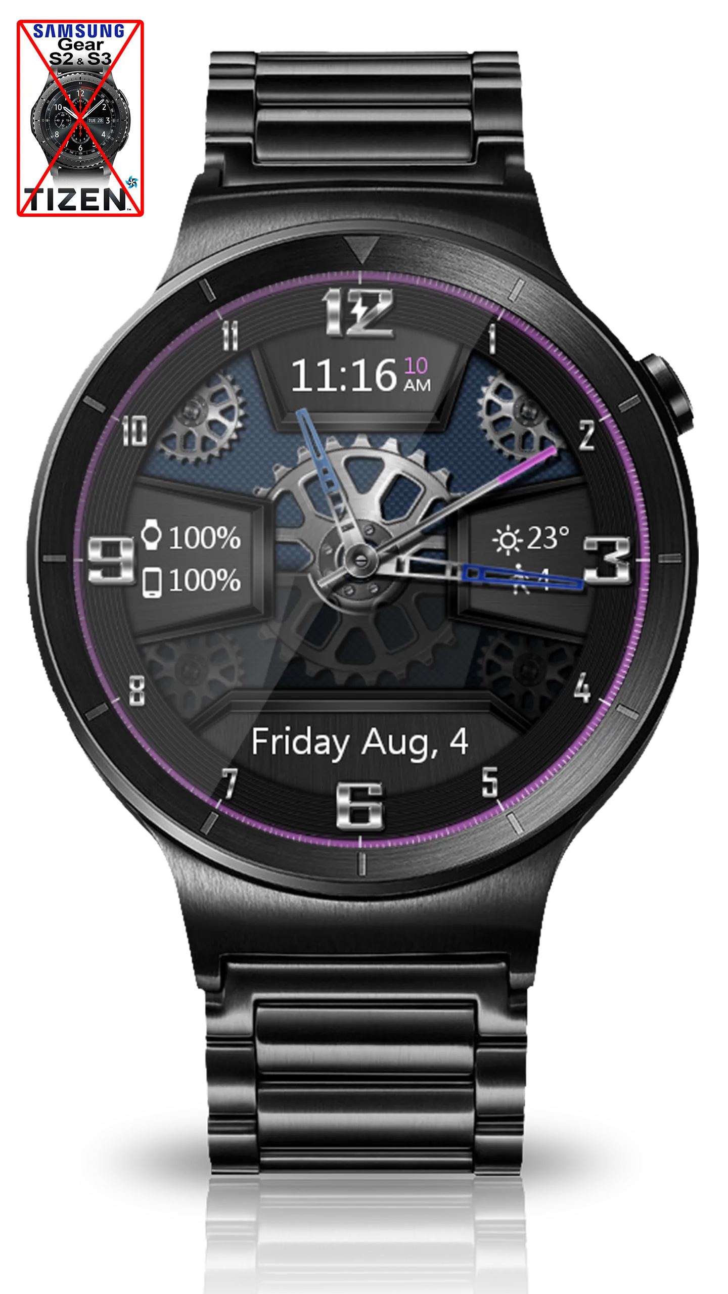 Carbon Gears HD Watch Face | Indus Appstore | Screenshot