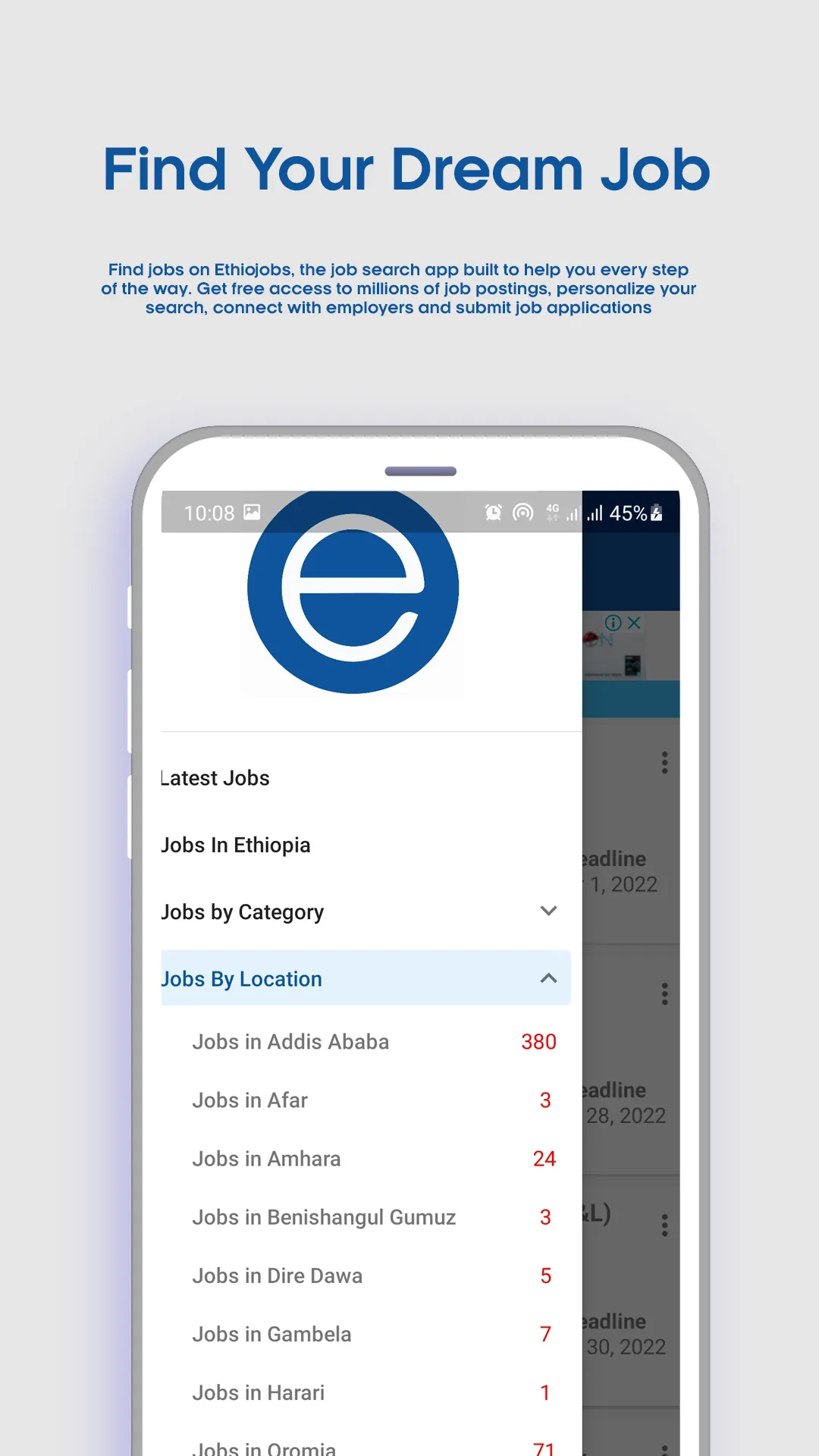 Ethiojobs -  Be Discovered | Indus Appstore | Screenshot