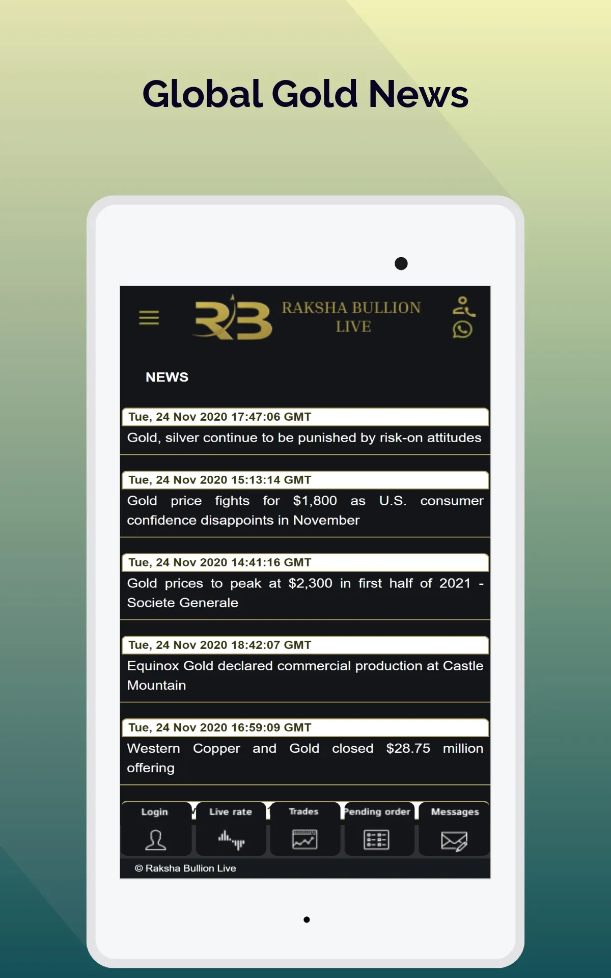 Raksha Bullion Live | Indus Appstore | Screenshot