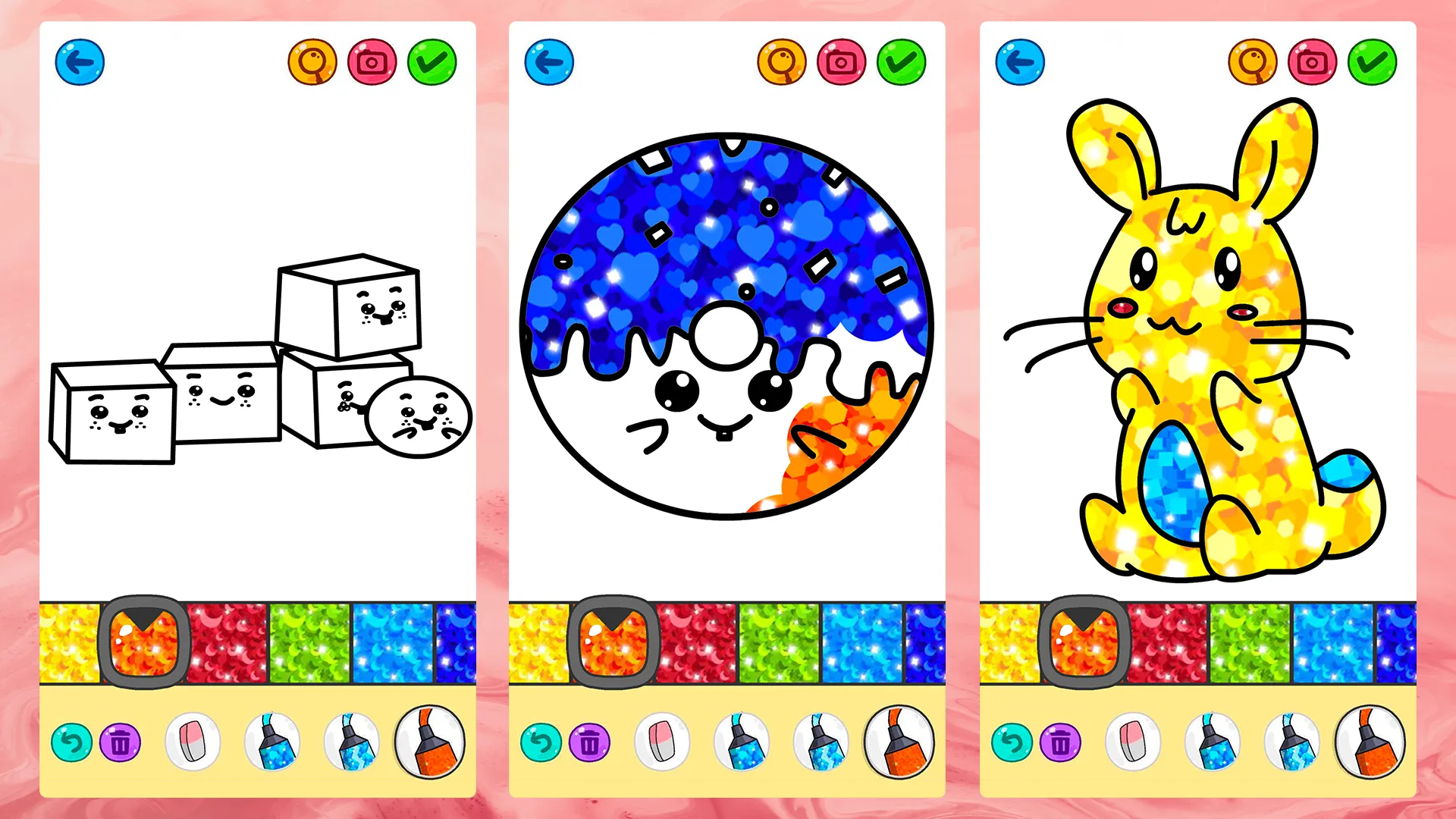 Kawaii Glitter Coloring Book | Indus Appstore | Screenshot