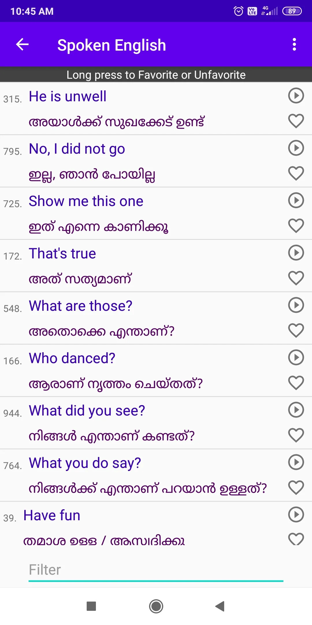 Spoken English via Malayalam | Indus Appstore | Screenshot