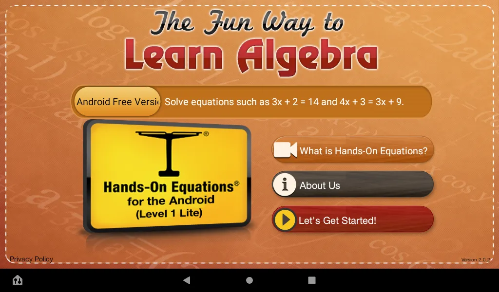 The Fun Way to Learn Algebra | Indus Appstore | Screenshot