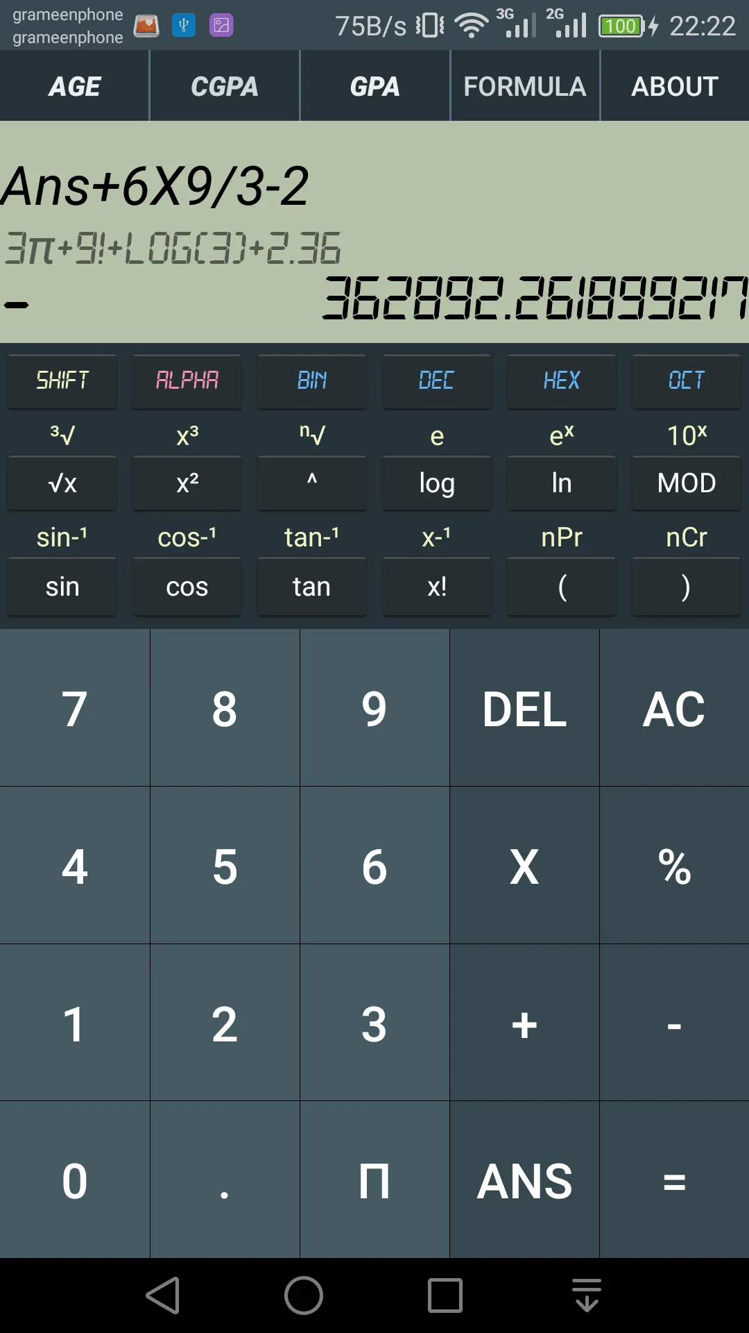 Multi Calculator-MATH/AGE/CGPA | Indus Appstore | Screenshot