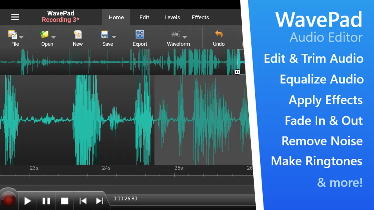 WavePad Audio Editor | Indus Appstore | Screenshot