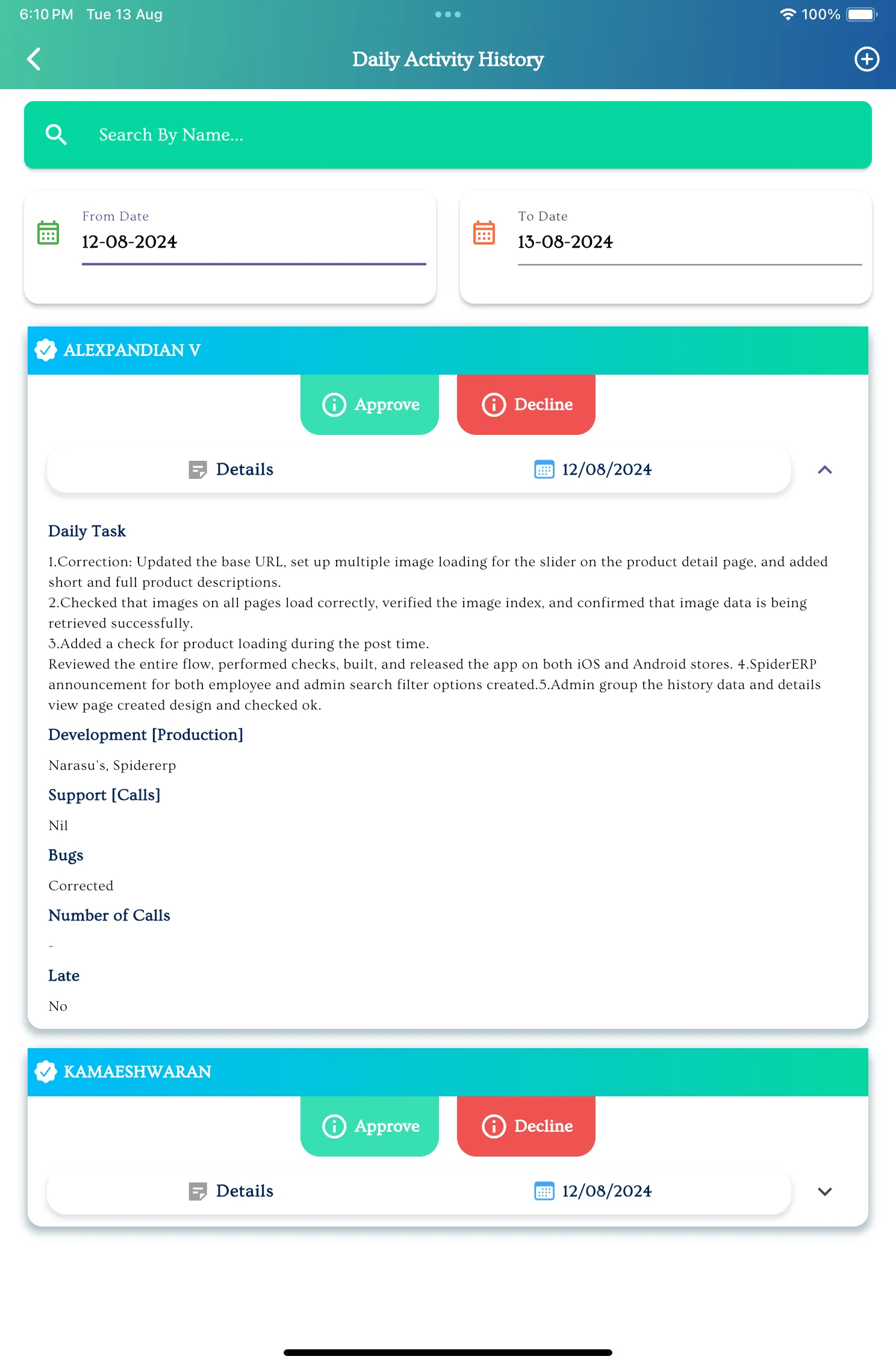 SpiderERP | Indus Appstore | Screenshot