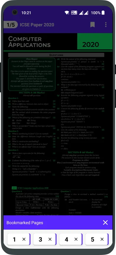 Class 10 ICSE Paper | Indus Appstore | Screenshot