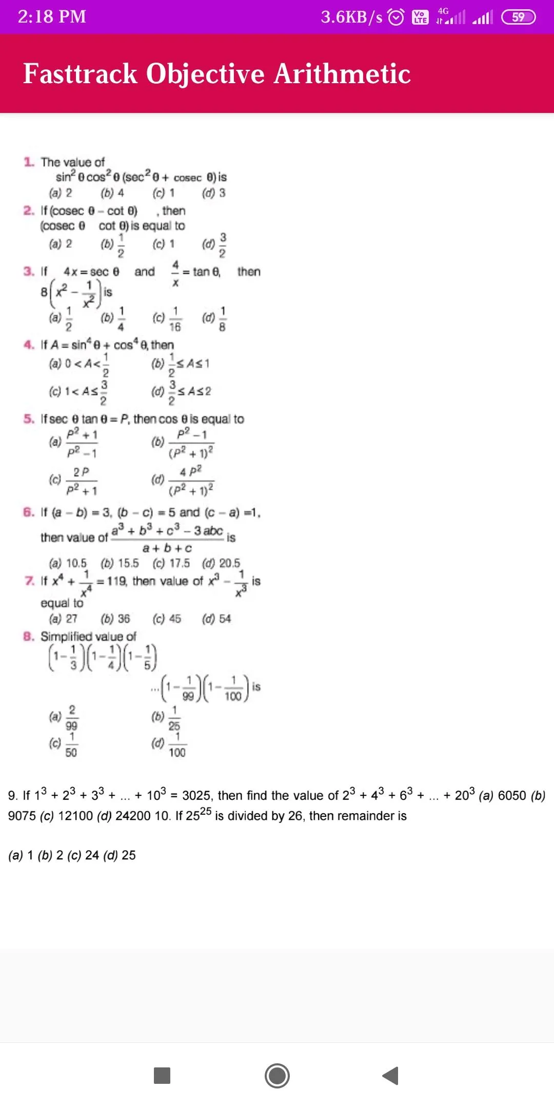 Fast Track Objective Math Book | Indus Appstore | Screenshot