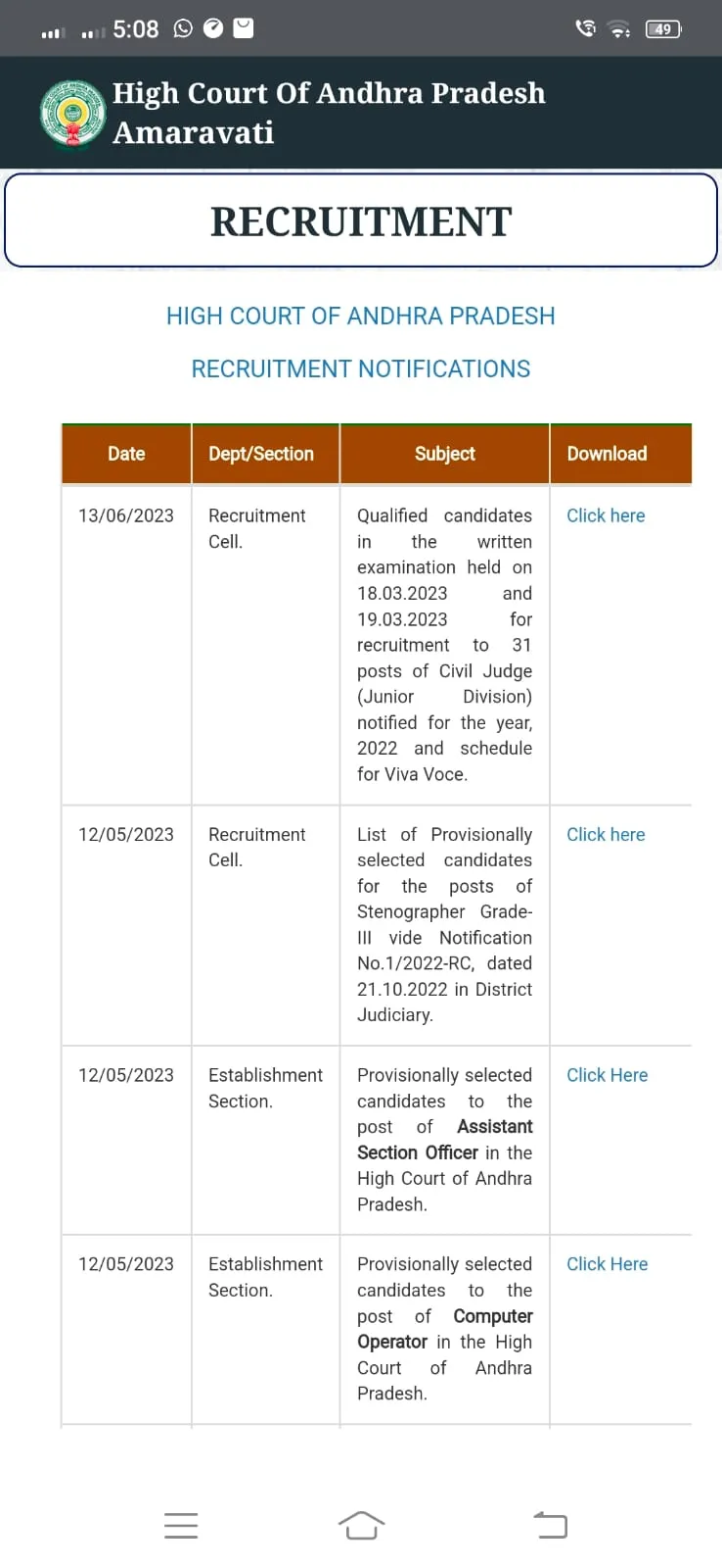 APHighCourt | Indus Appstore | Screenshot