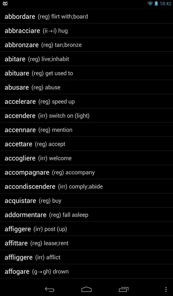 Italian Verbs | Indus Appstore | Screenshot